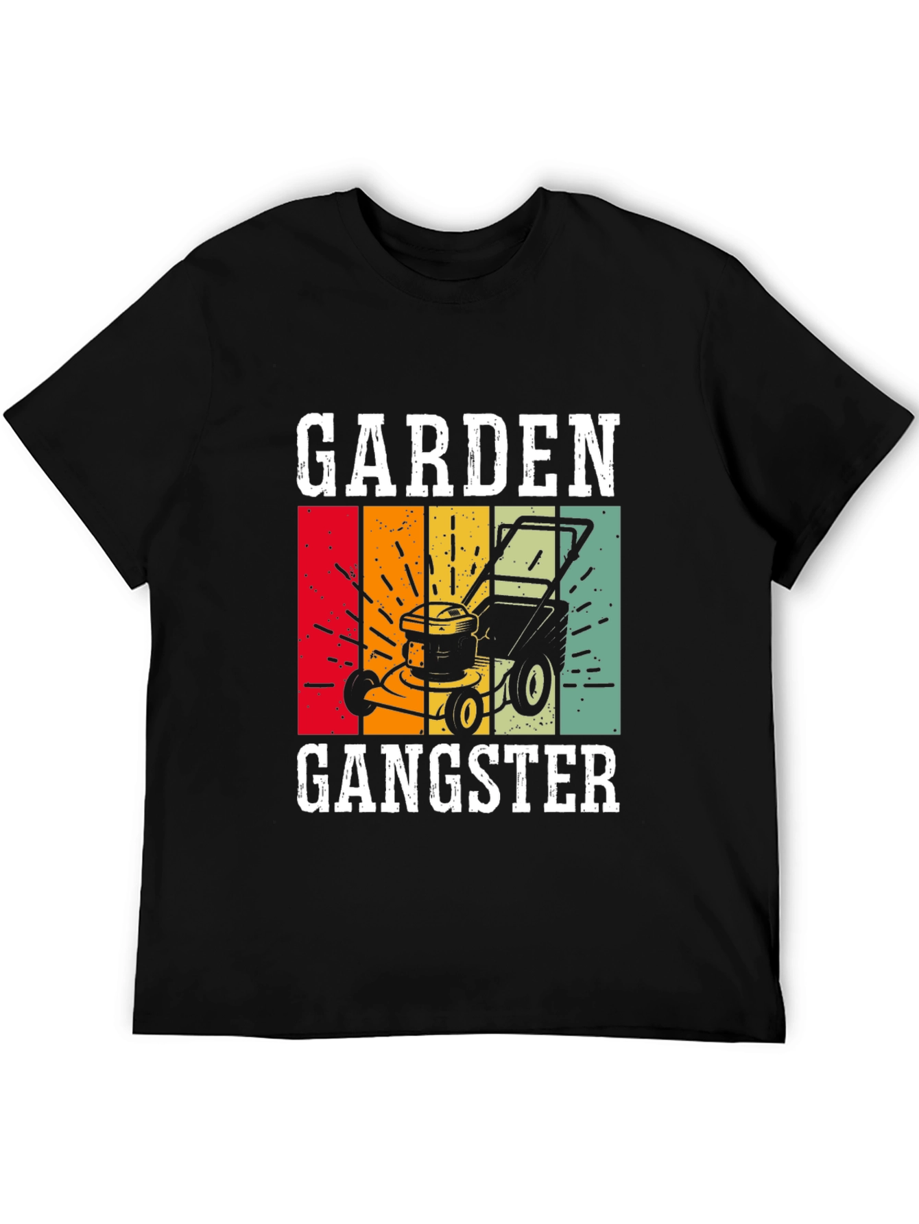 Garden Gangster Graphic T-Shirt - Retro Lawn Mower Design