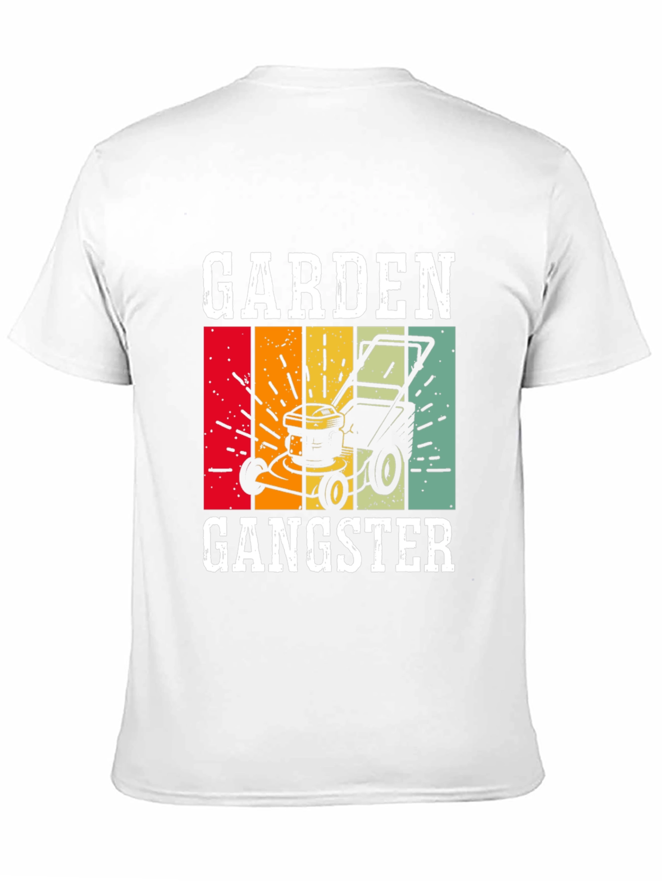 Garden Gangster Graphic T-Shirt - Retro Lawn Mower Design