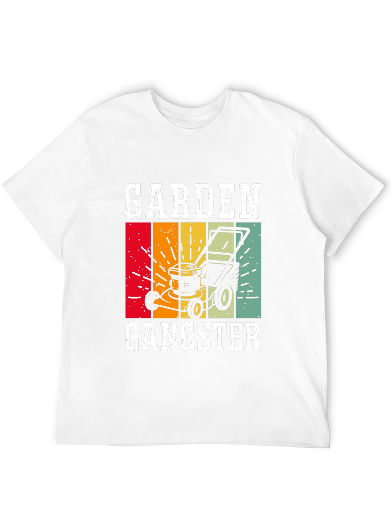 Garden Gangster Graphic T-Shirt - Retro Lawn Mower Design