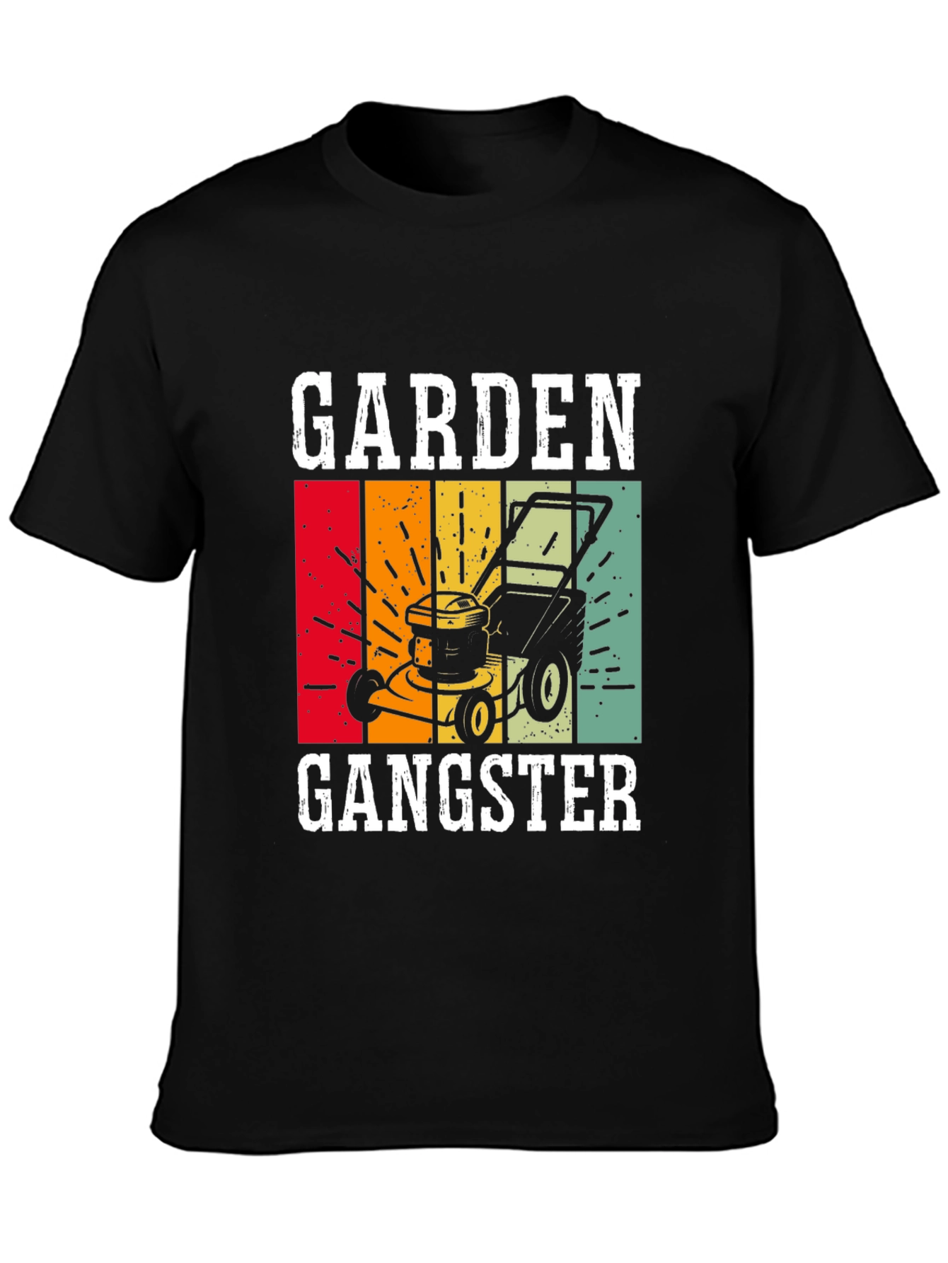 Garden Gangster Graphic T-Shirt - Retro Lawn Mower Design