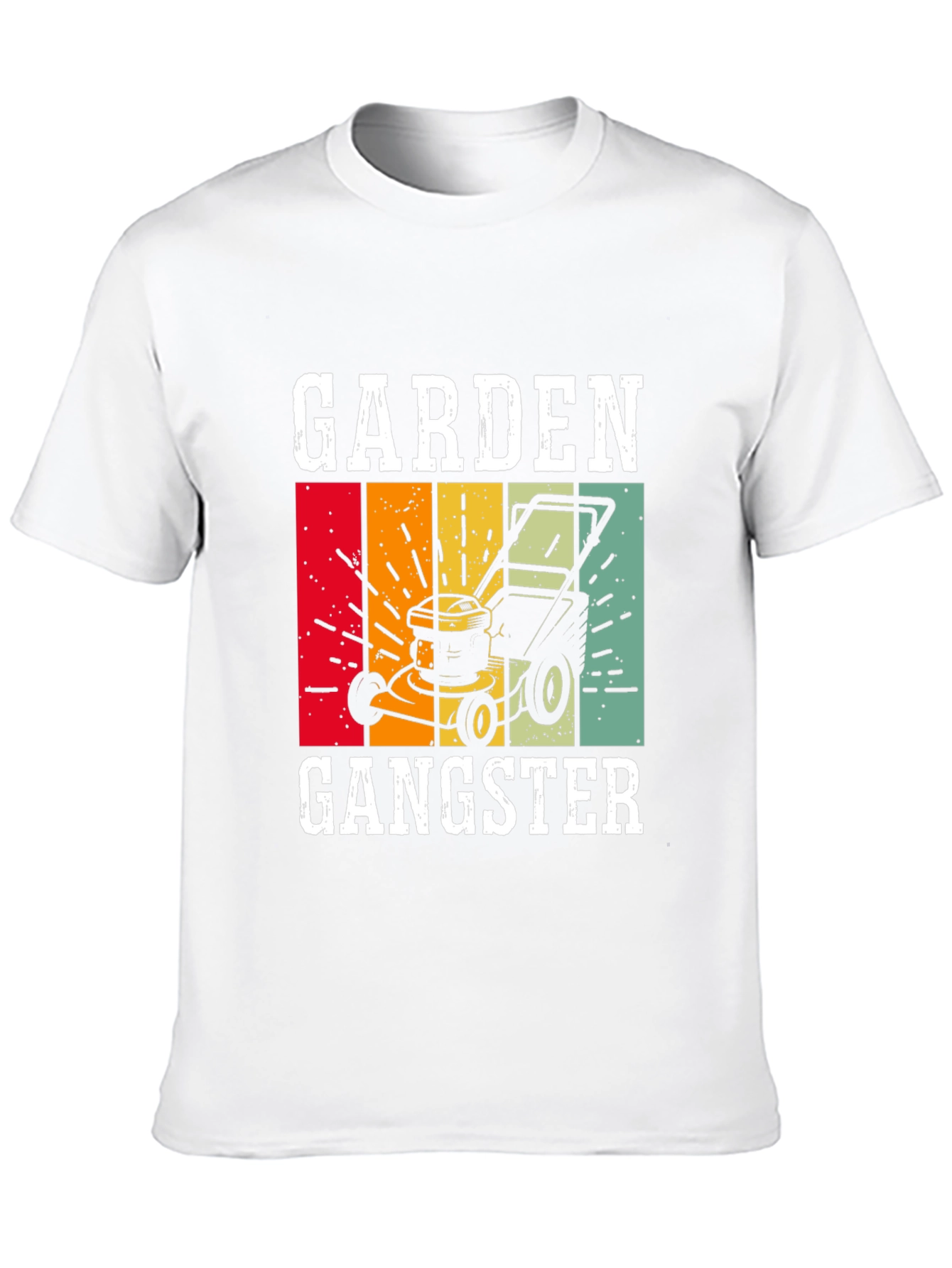 Garden Gangster Graphic T-Shirt - Retro Lawn Mower Design