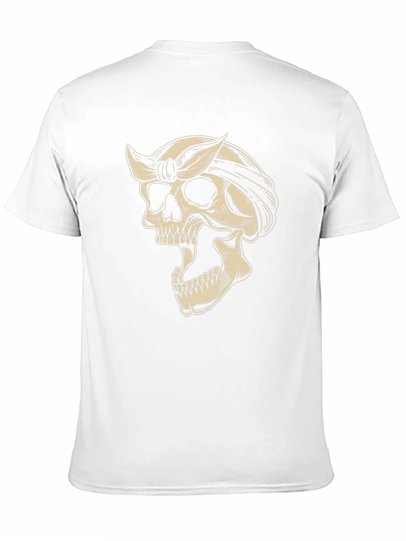 Skull Bandana Graphic Tee - Black