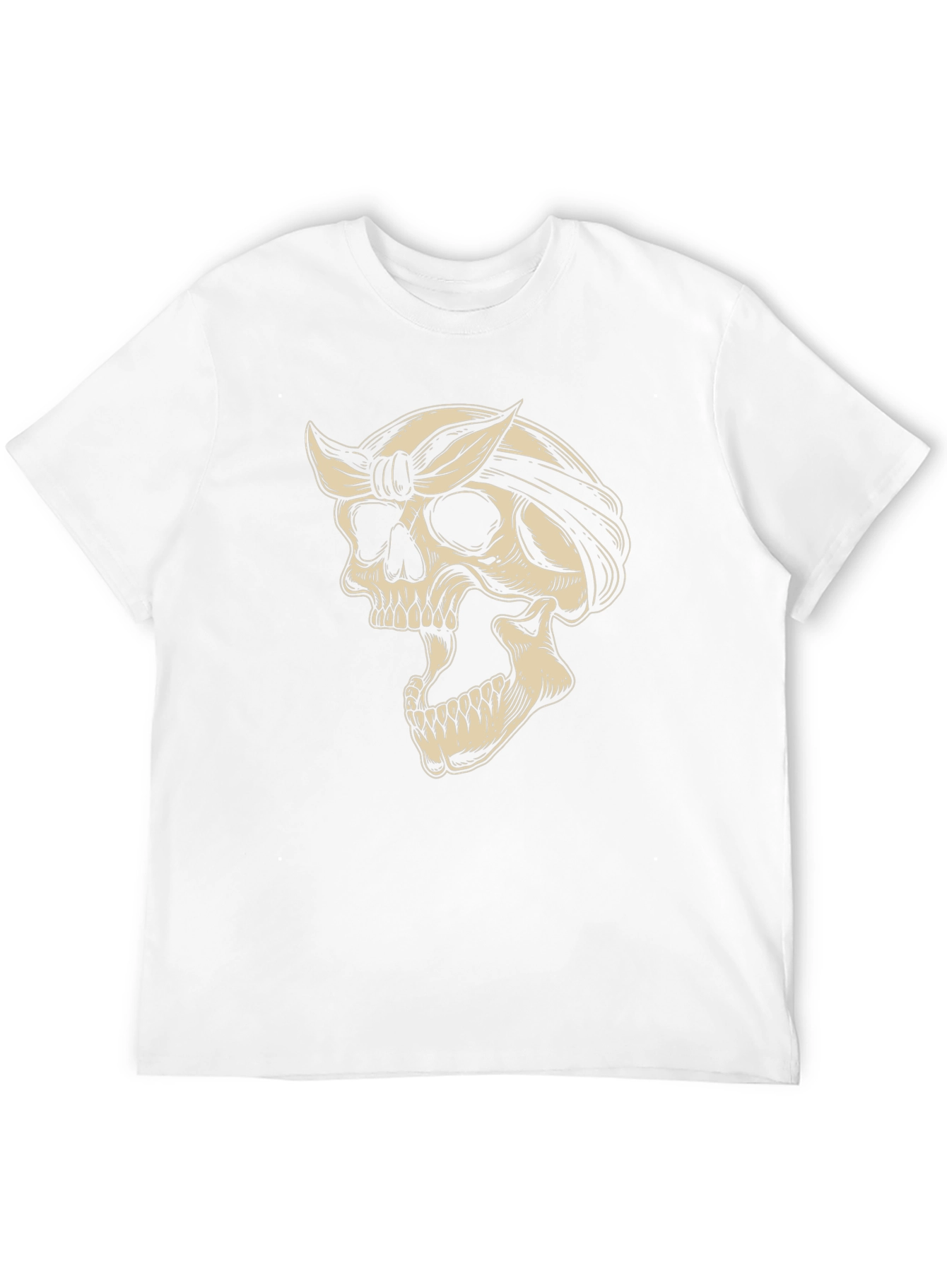Skull Bandana Graphic Tee - Black