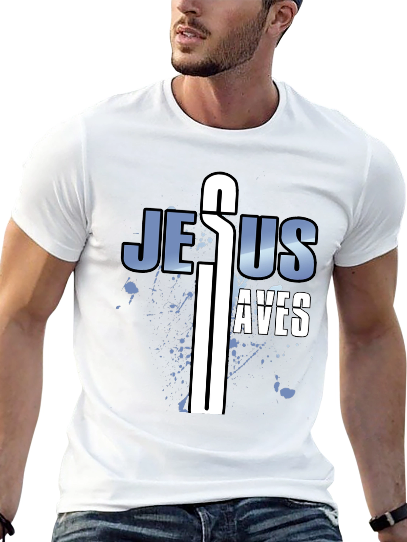 Jesus Saves Graphic Tee - Christian Faith Apparel