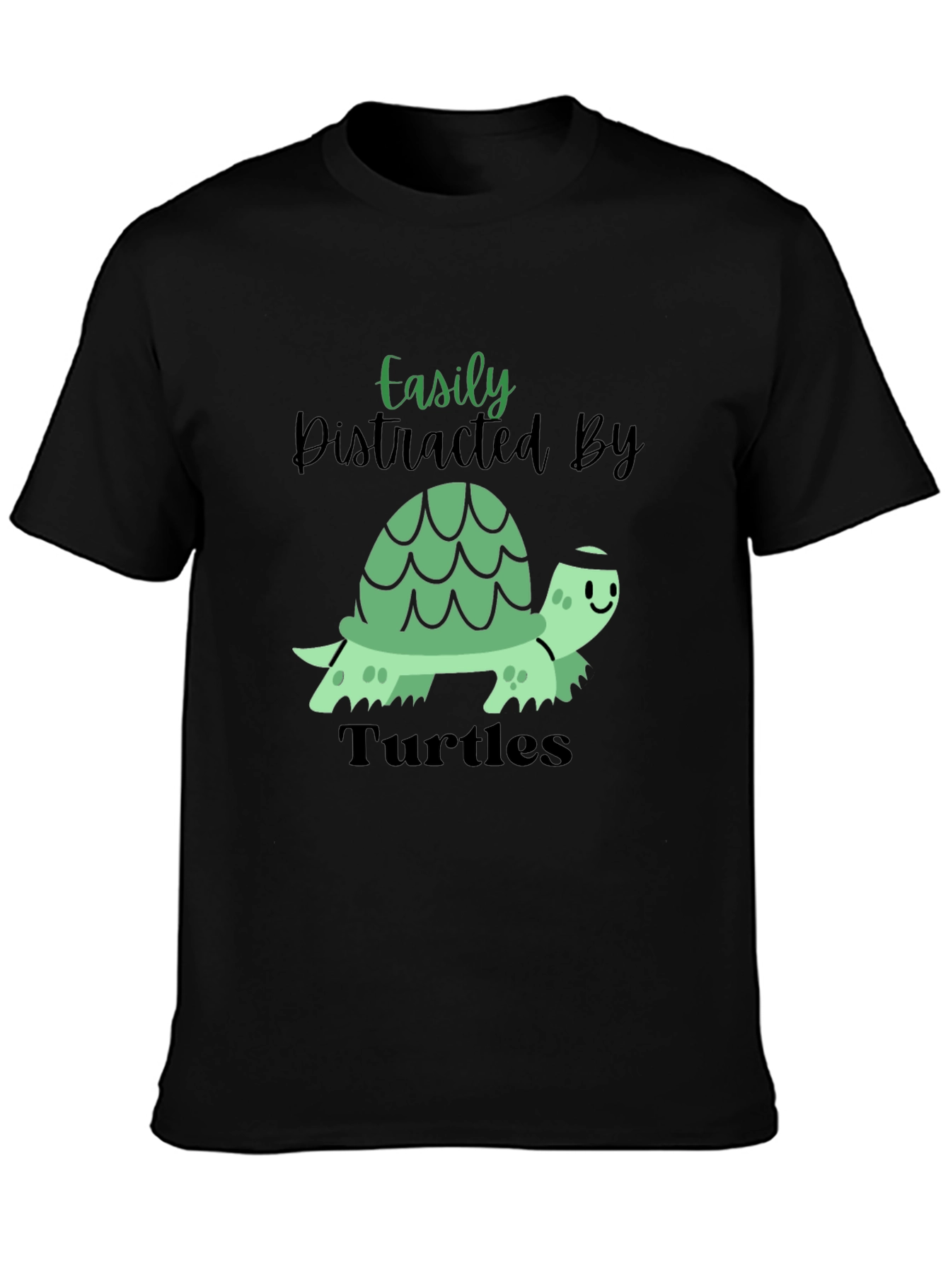 Easily Distracted By Turtles Mens T-Shirt