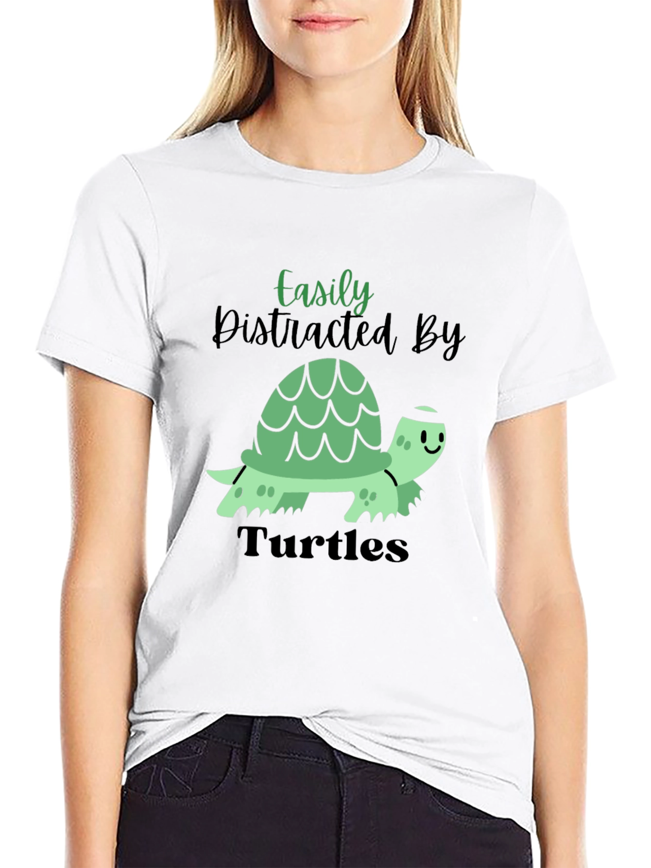 Easily Distracted By Turtles Mens T-Shirt