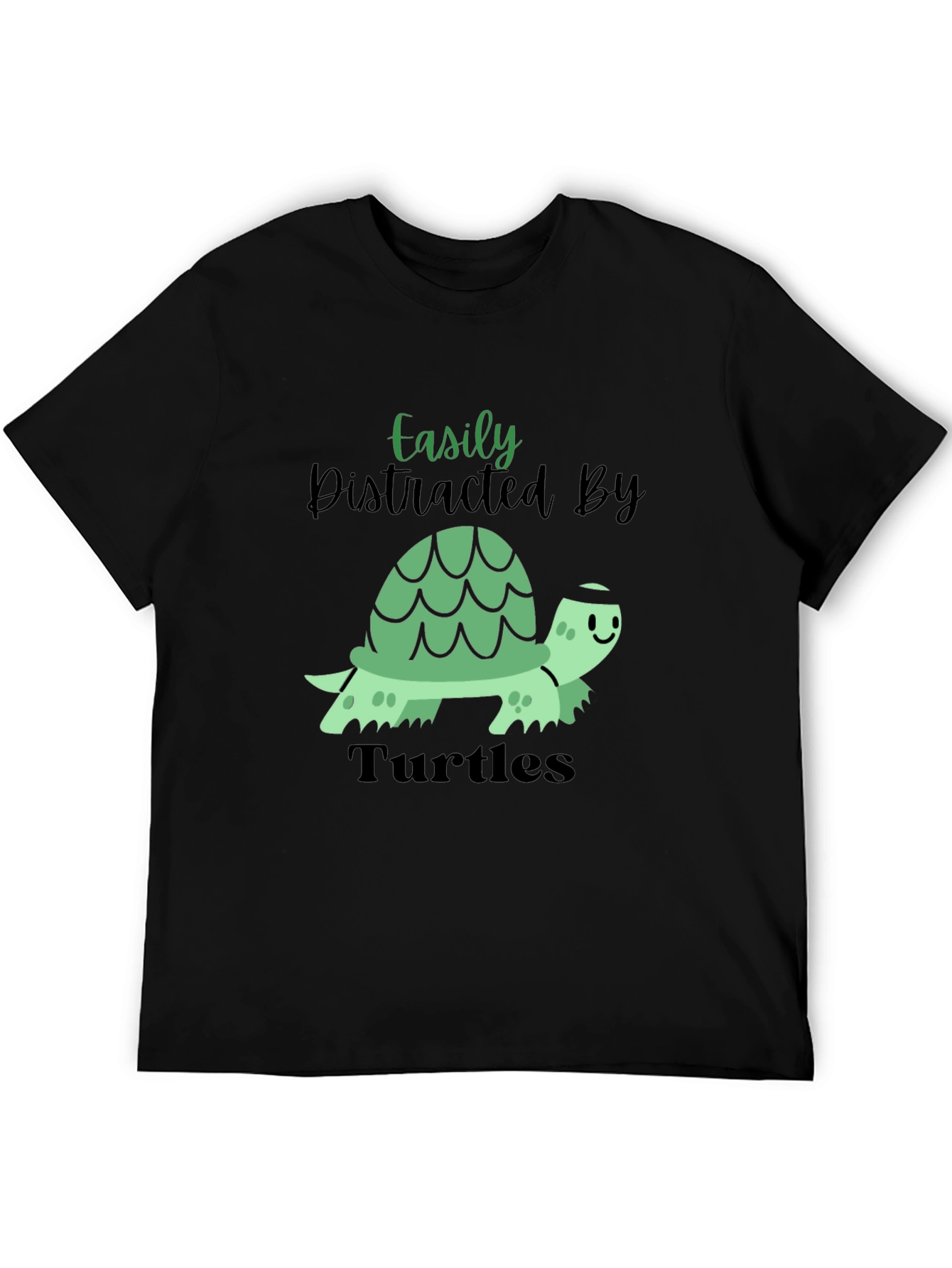 Easily Distracted By Turtles Mens T-Shirt