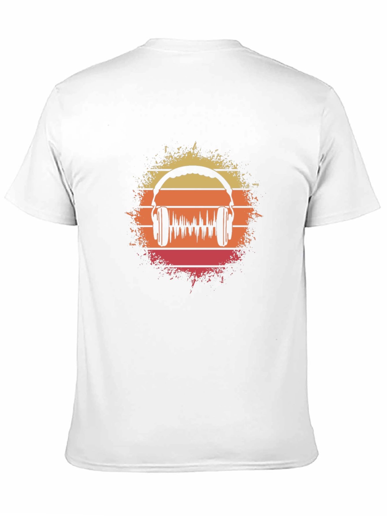 Retro Sunset Headphone Graphic T-Shirt