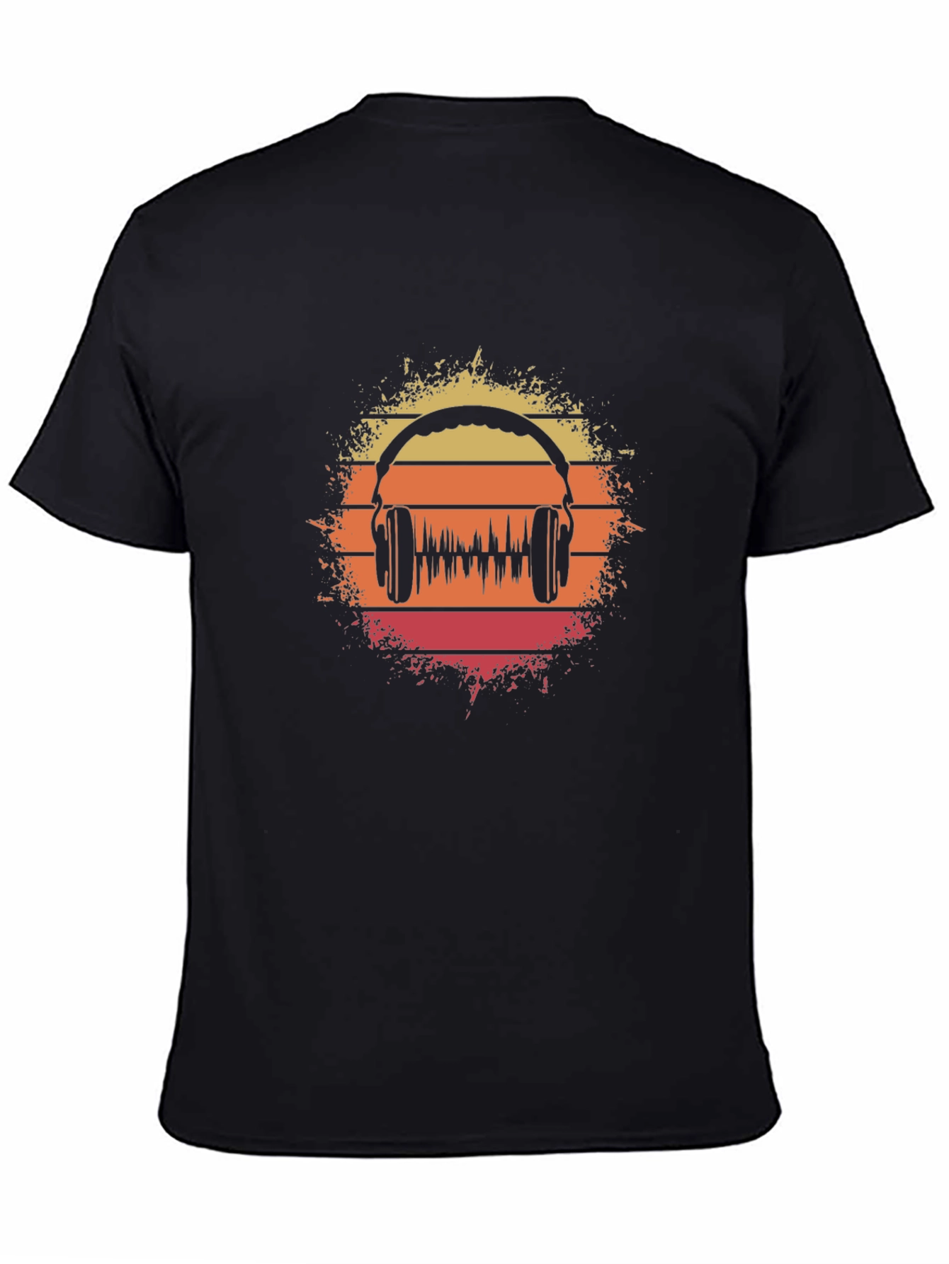 Retro Sunset Headphone Graphic T-Shirt
