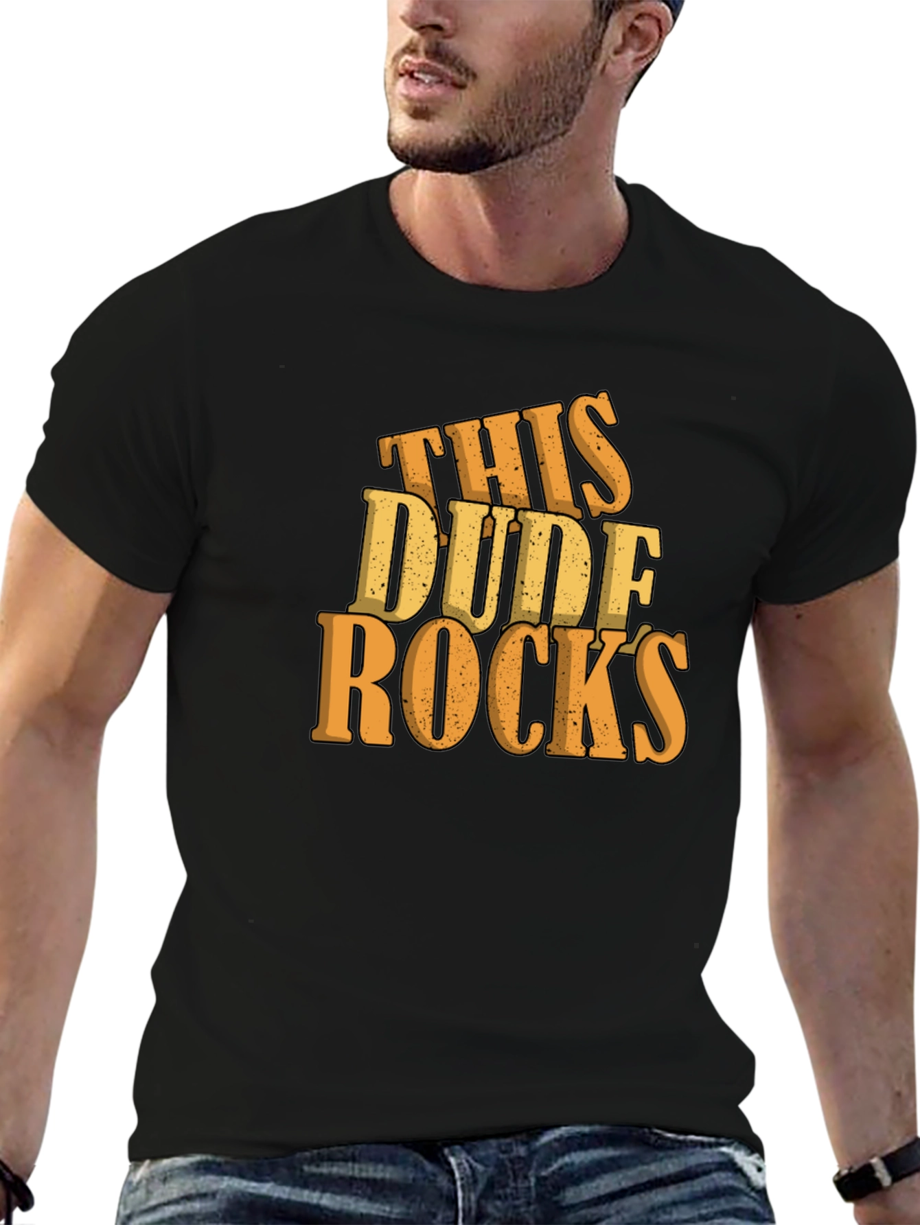This Dude Rocks Graphic T-Shirt - Stylish Comfort