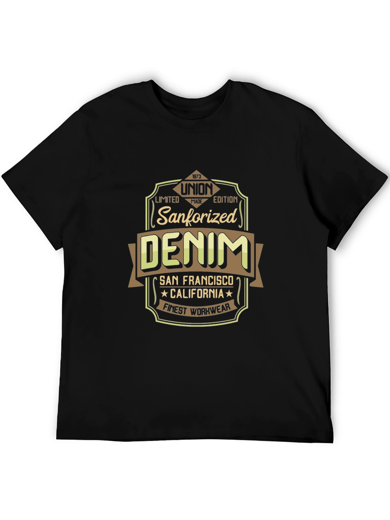 Sanforized Denim Black T-Shirt