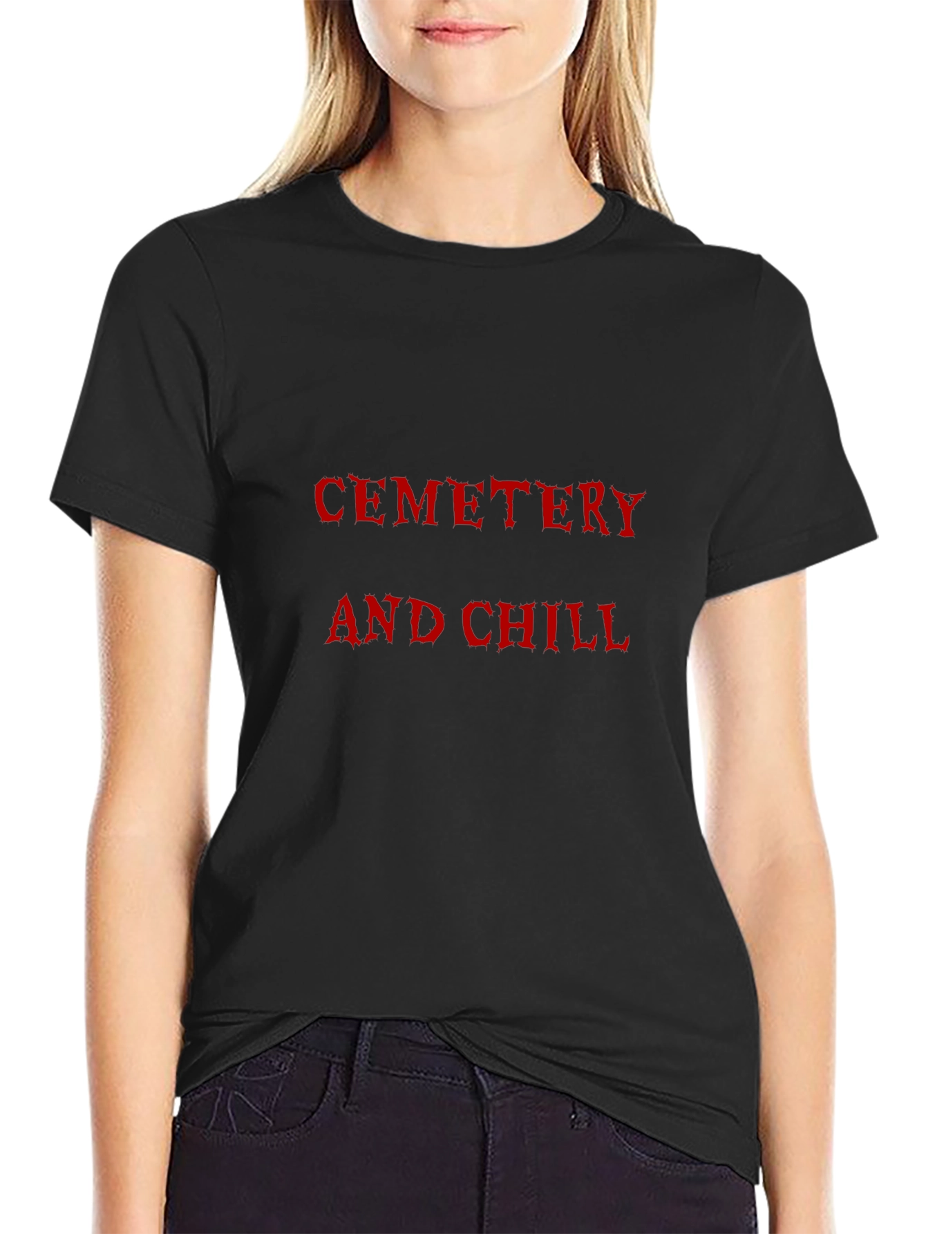 Cemetery and Chill Graphic Tee - Black