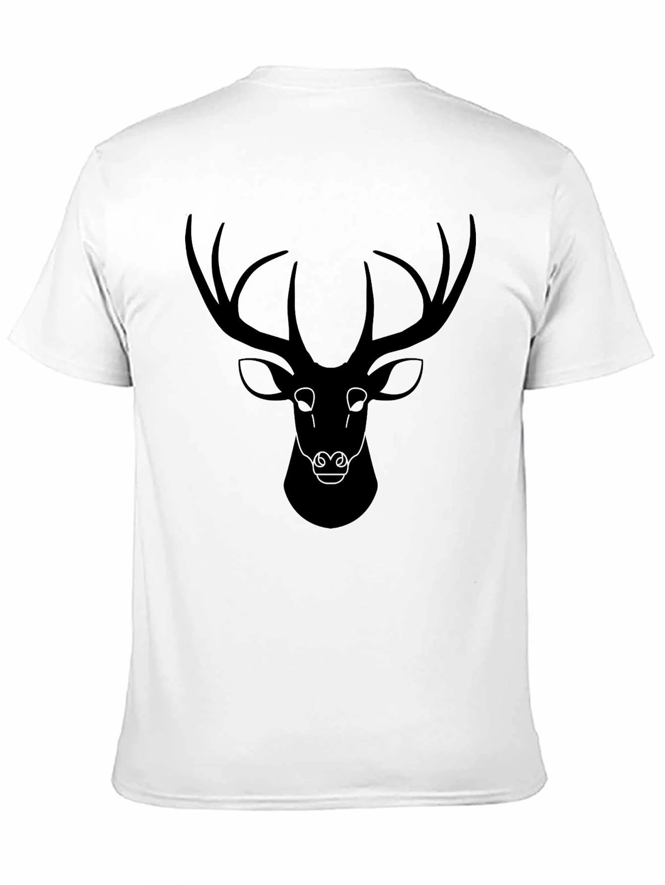 Deer Graphic Print T-Shirt - Black