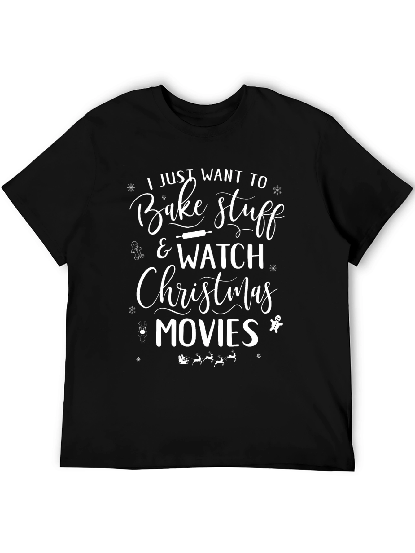 Bake Stuff & Christmas Movies Graphic T-Shirt