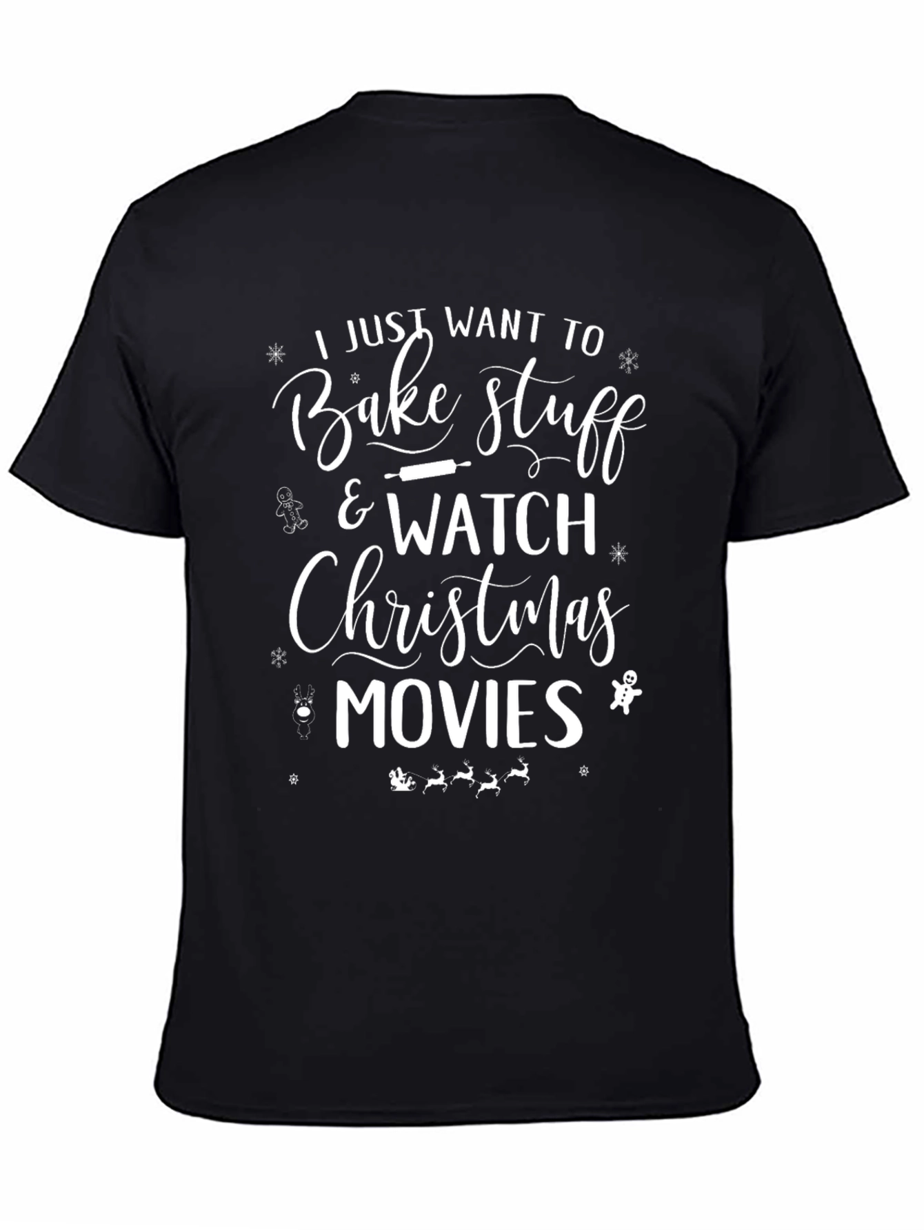 Bake Stuff & Christmas Movies Graphic T-Shirt
