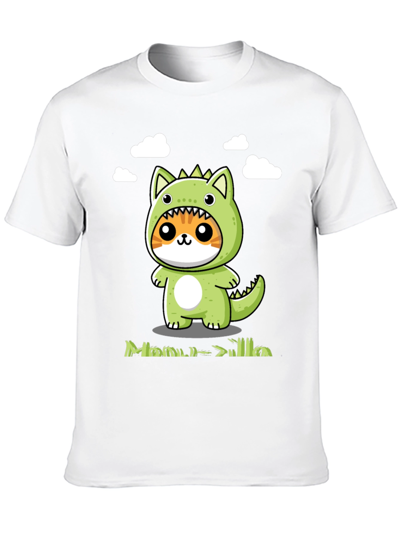 Cute Cat Dinosaur Graphic Tee - Unisex
