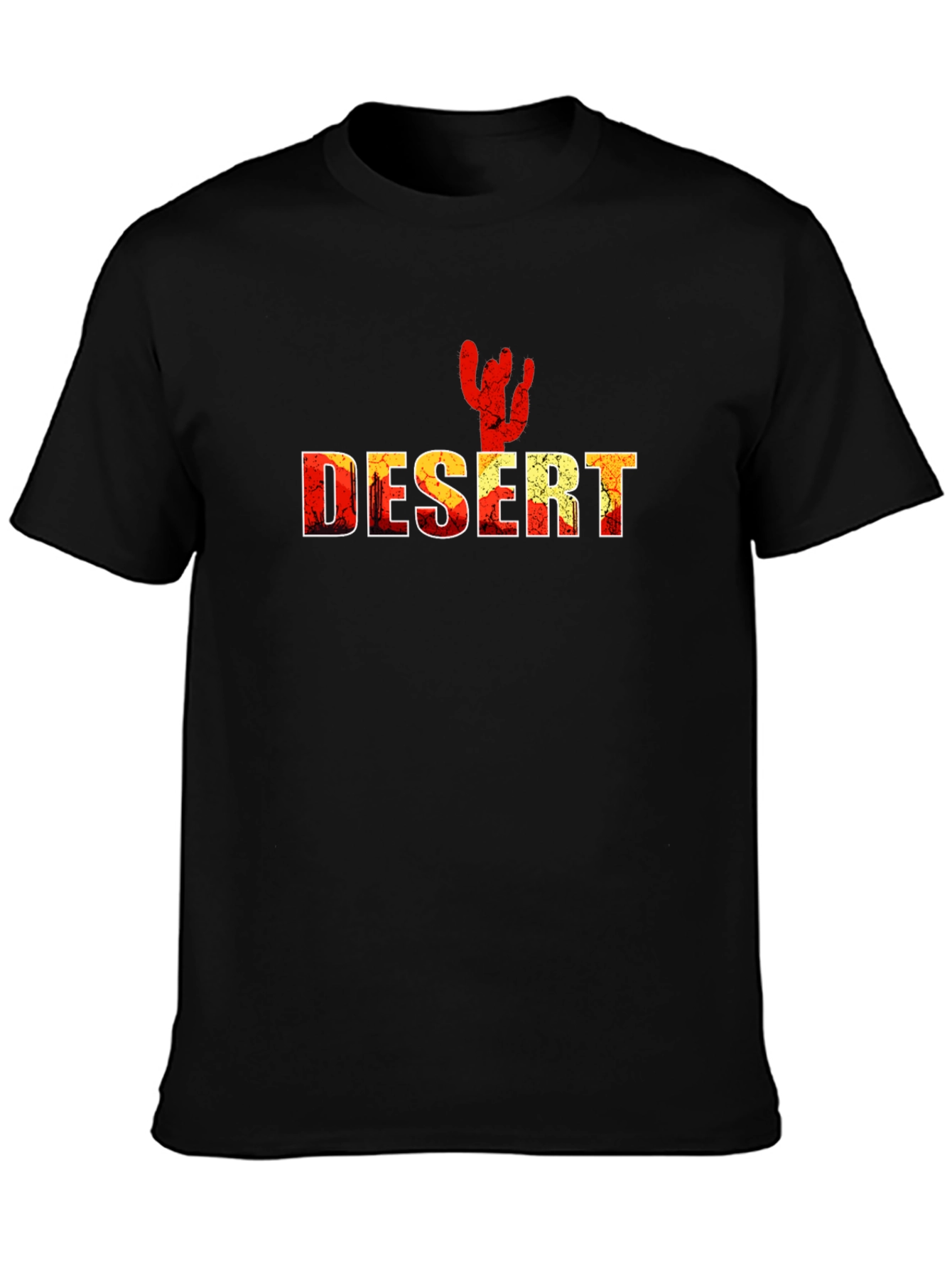 Desert Cactus Graphic T-Shirt - Black