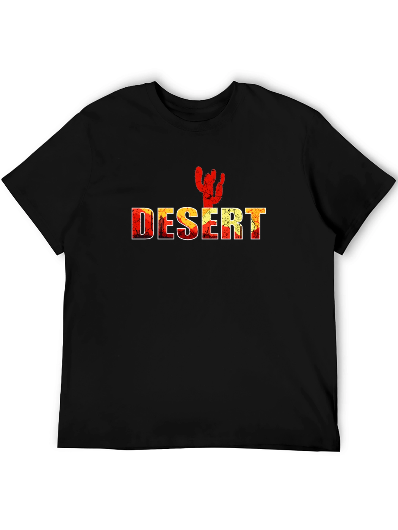 Desert Cactus Graphic T-Shirt - Black