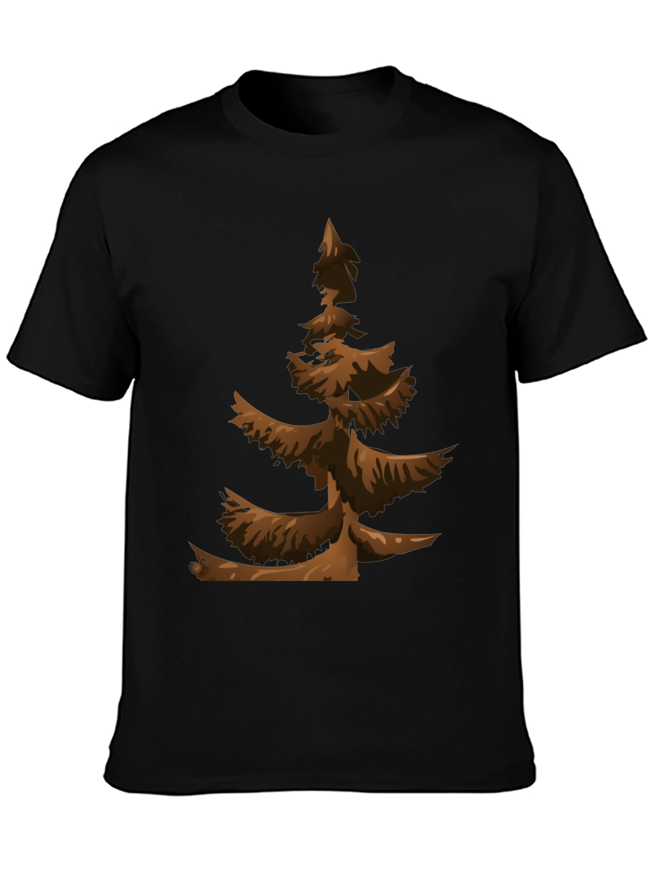Brown Christmas Tree Graphic Tee