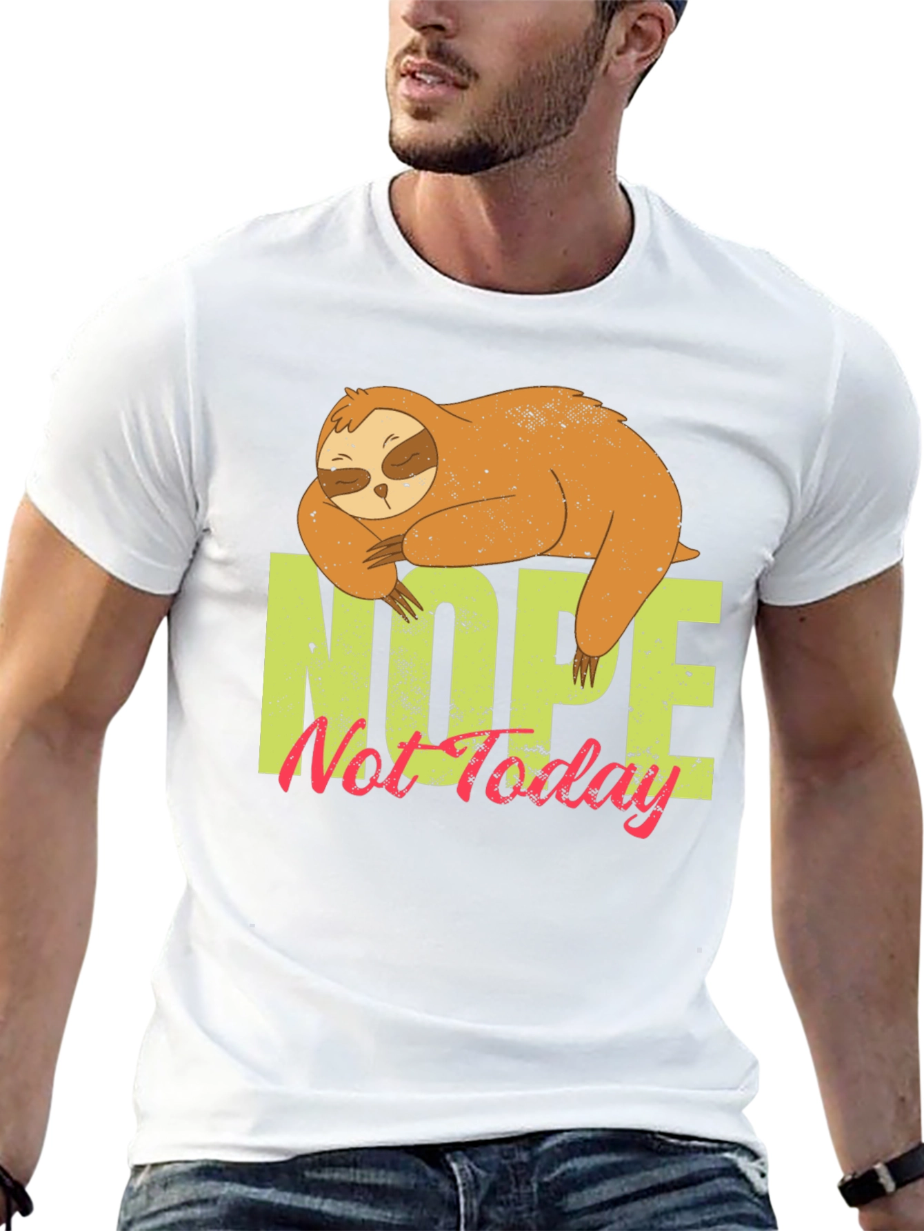 Nope Not Today Sloth Graphic Tee
