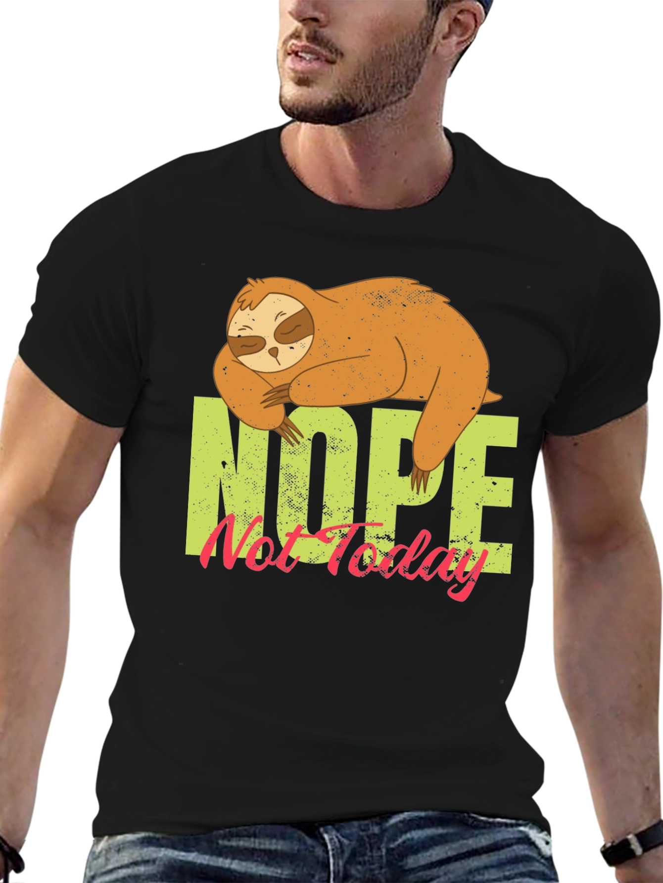 Nope Not Today Sloth Graphic Tee