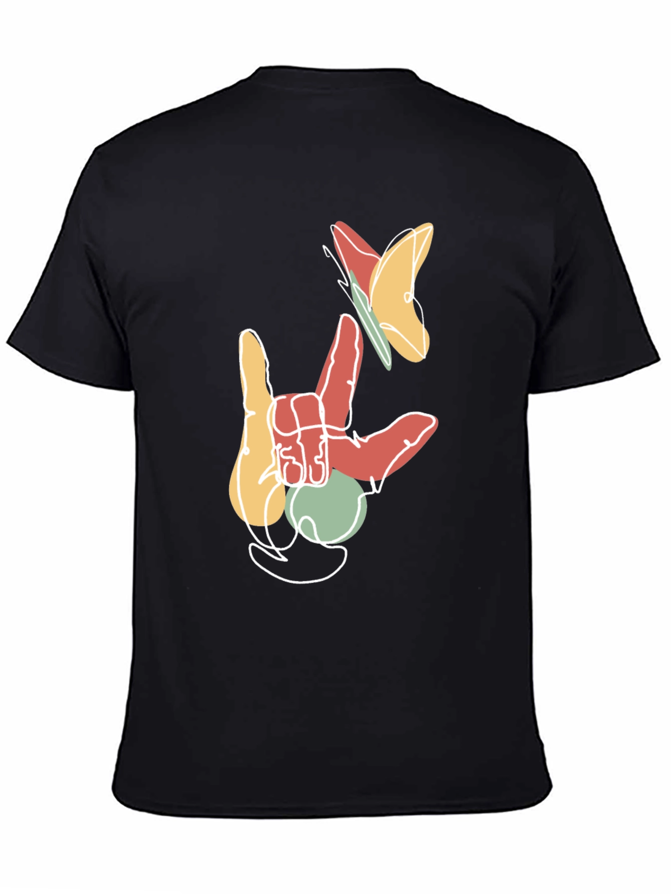 ASL I Love You Butterfly Graphic T-Shirt