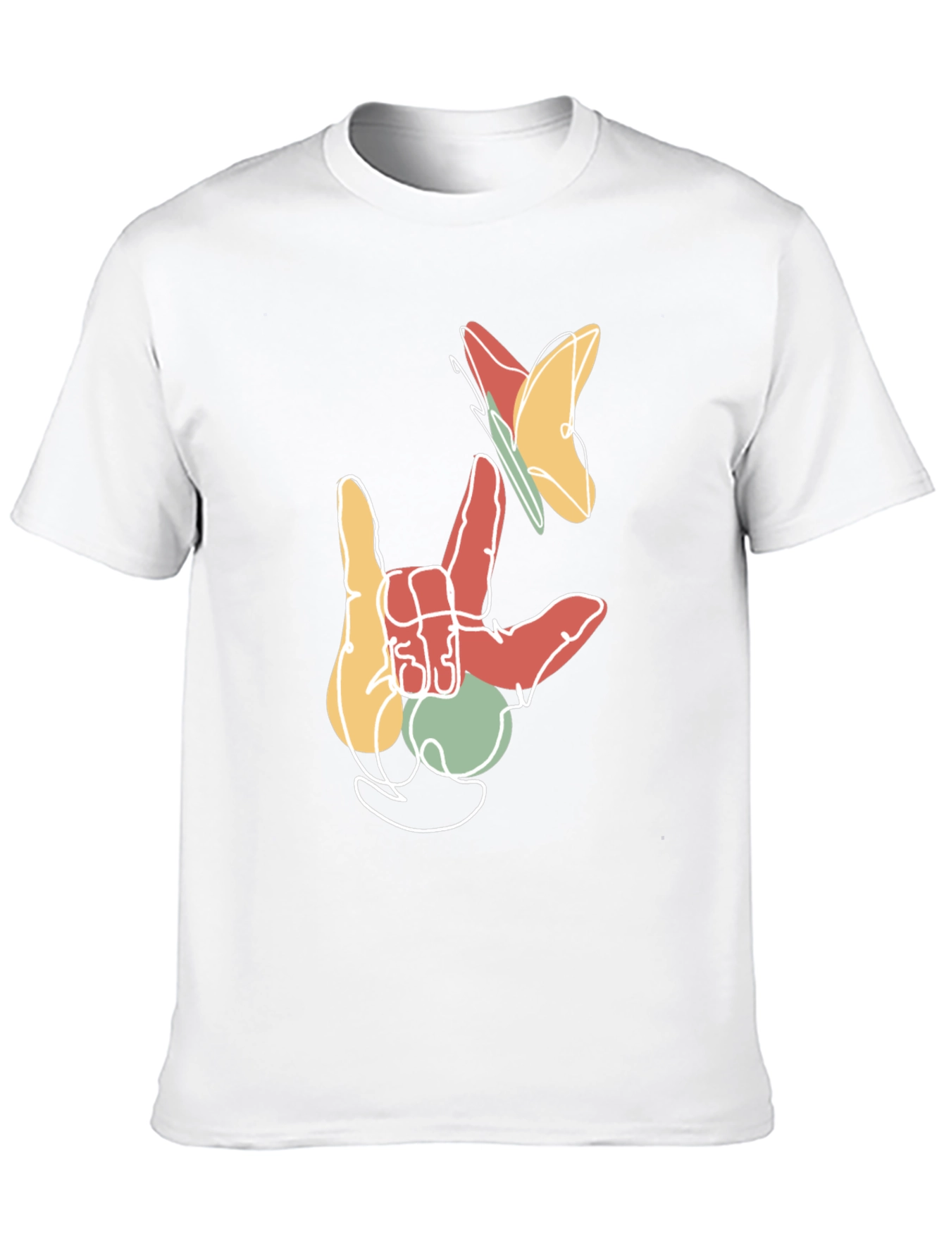 ASL I Love You Butterfly Graphic T-Shirt