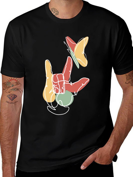 ASL I Love You Butterfly Graphic T-Shirt