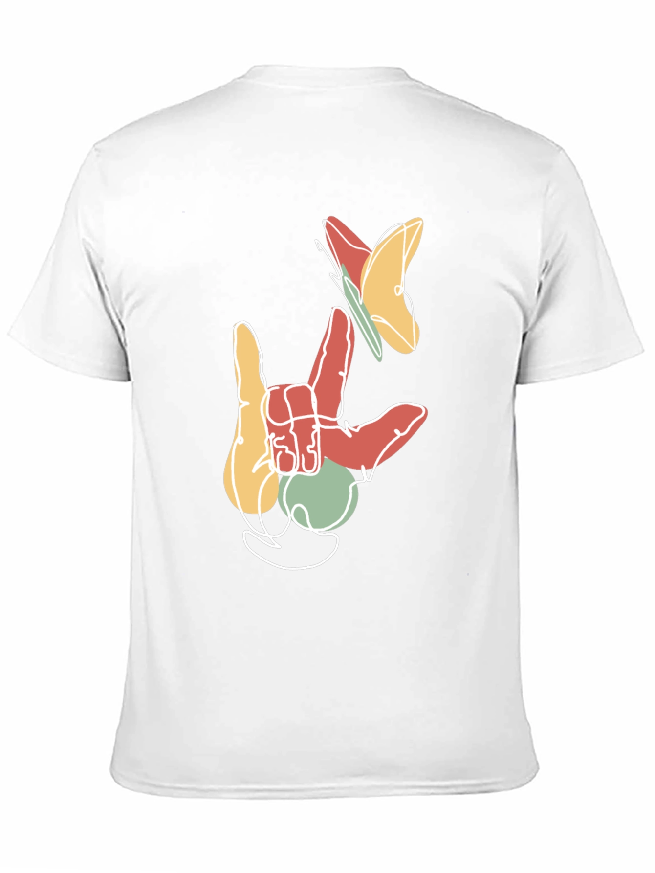 ASL I Love You Butterfly Graphic T-Shirt