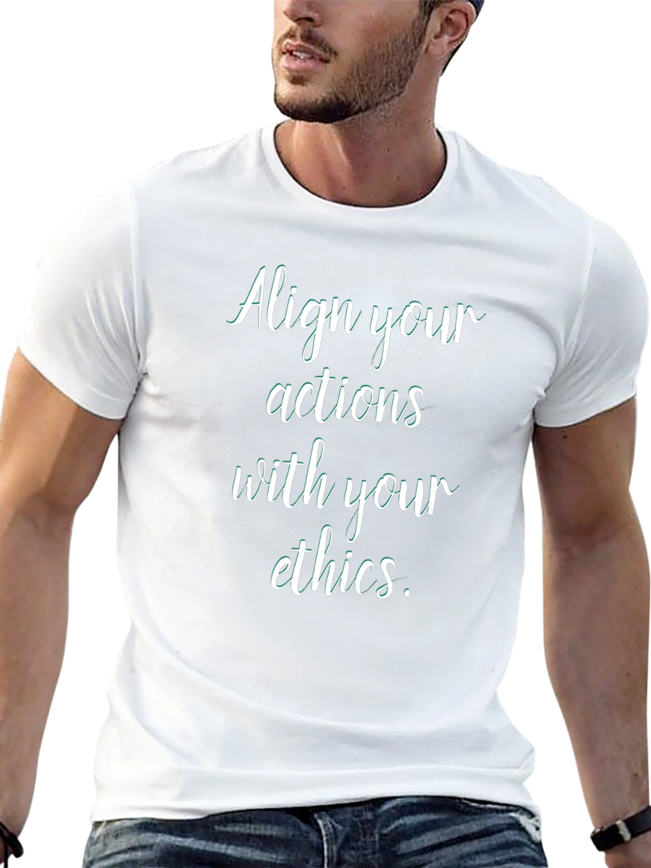 Align Your Actions Ethical Mens Tee