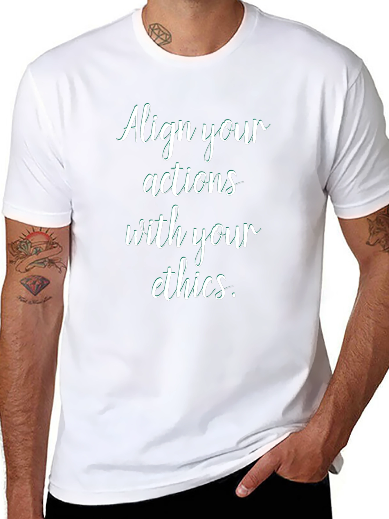 Align Your Actions Ethical Mens Tee