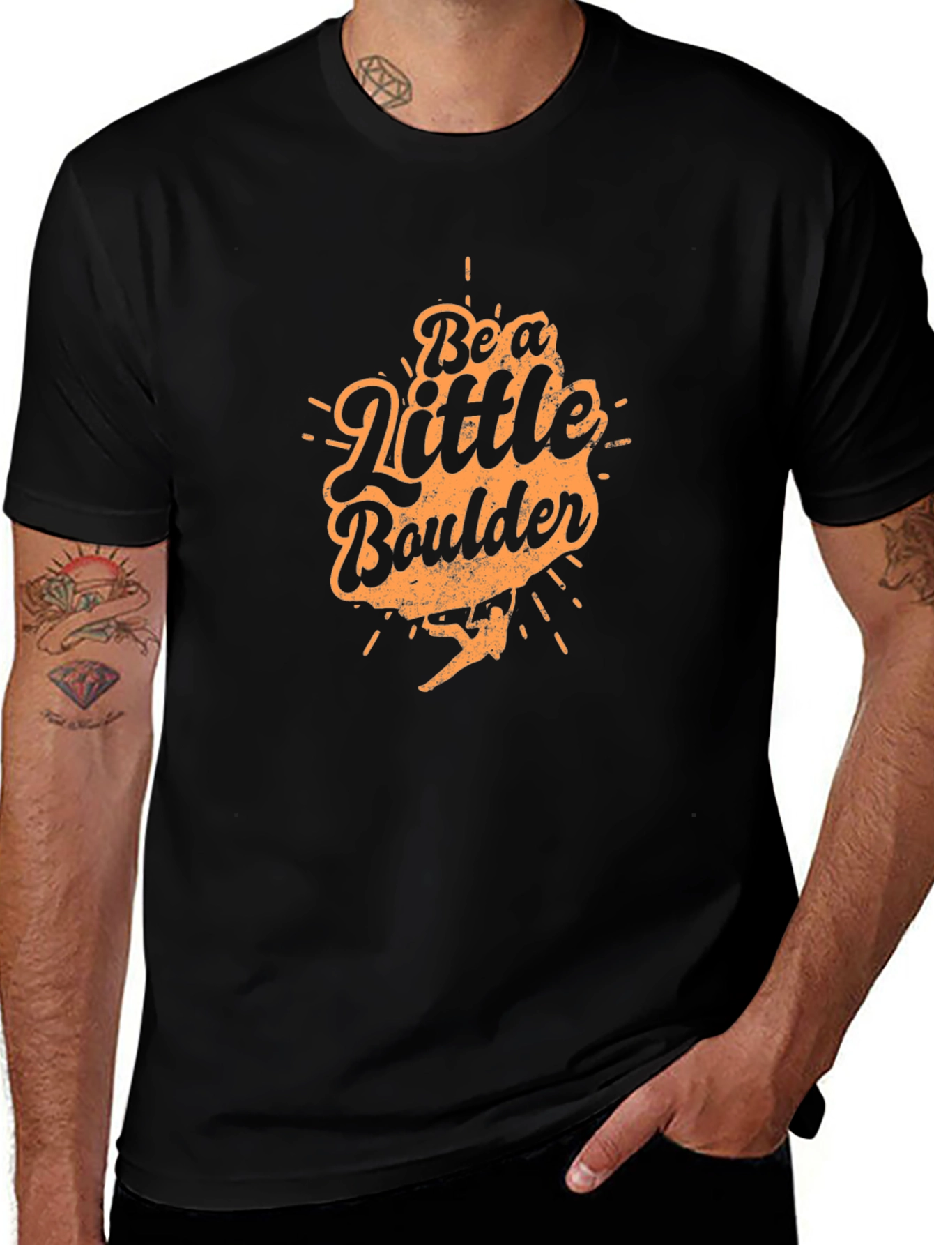 Be a Little Boulder Black T-Shirt