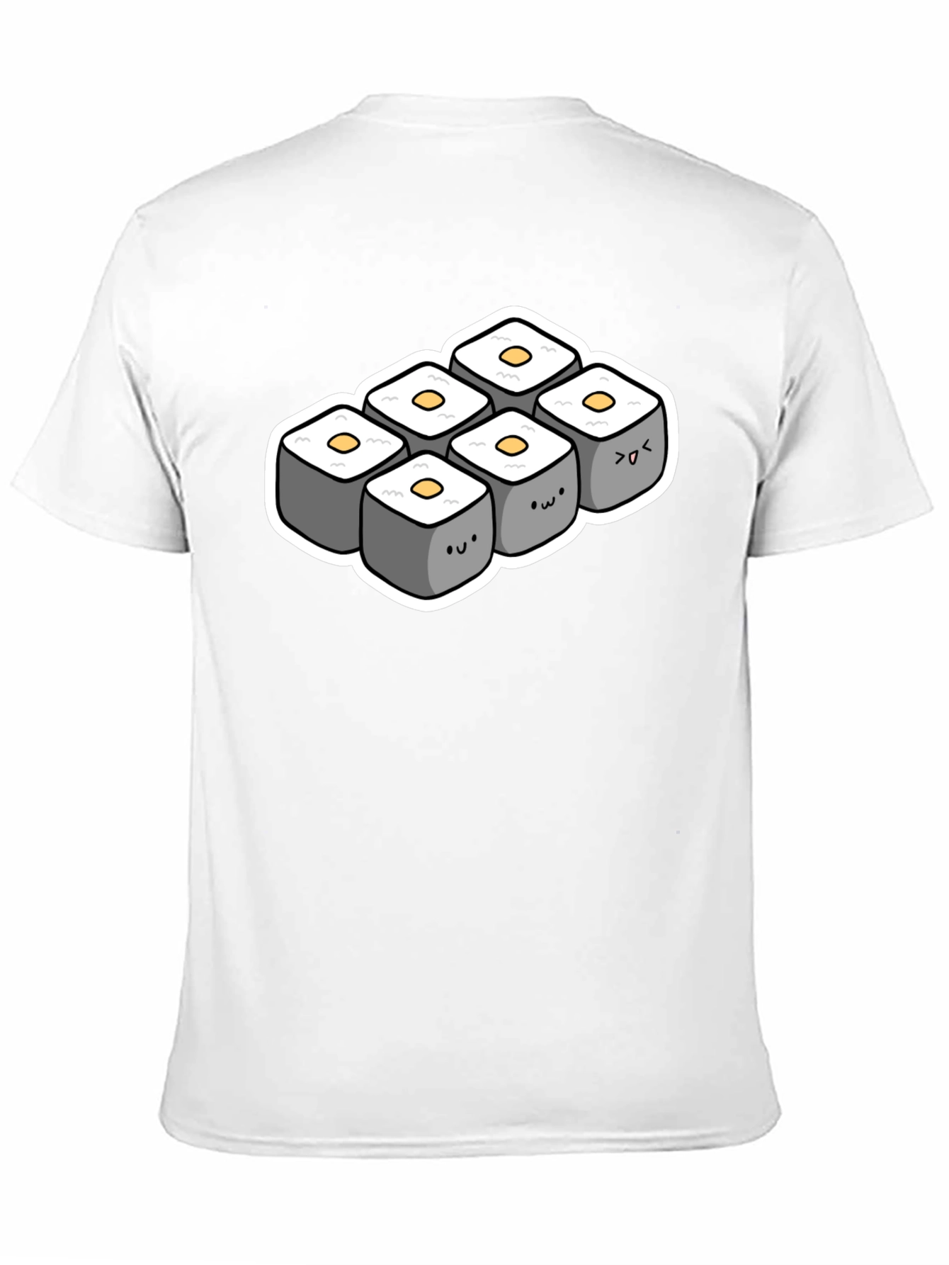 Cute Sushi Roll T-Shirt - Black