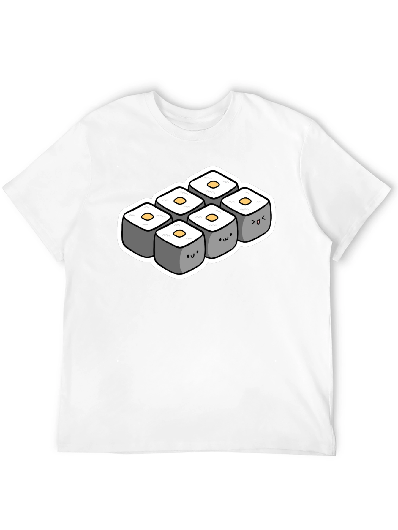 Cute Sushi Roll T-Shirt - Black