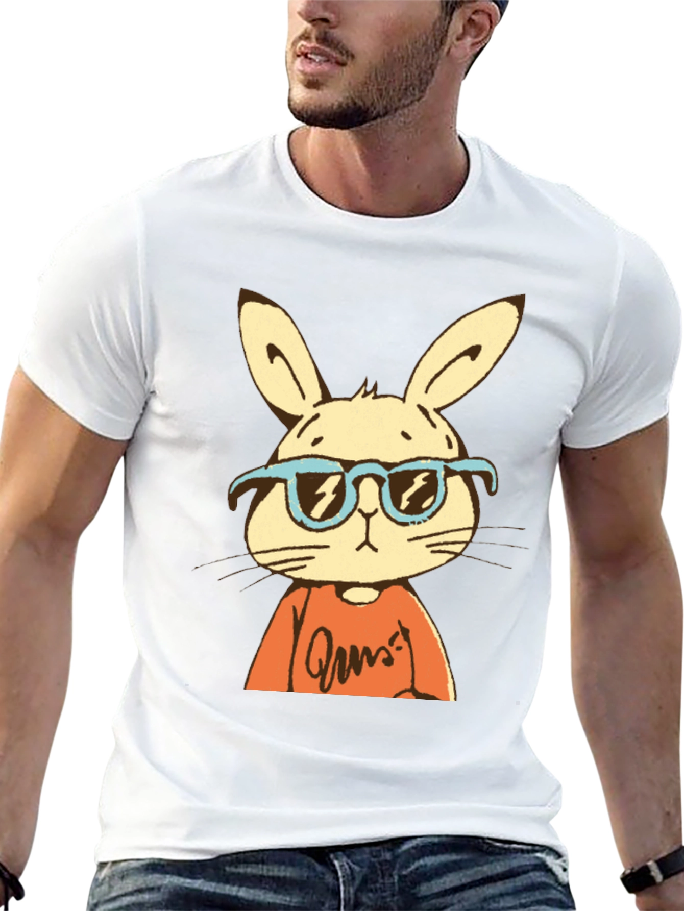 Cool Rabbit Graphic Tee - Casual Style