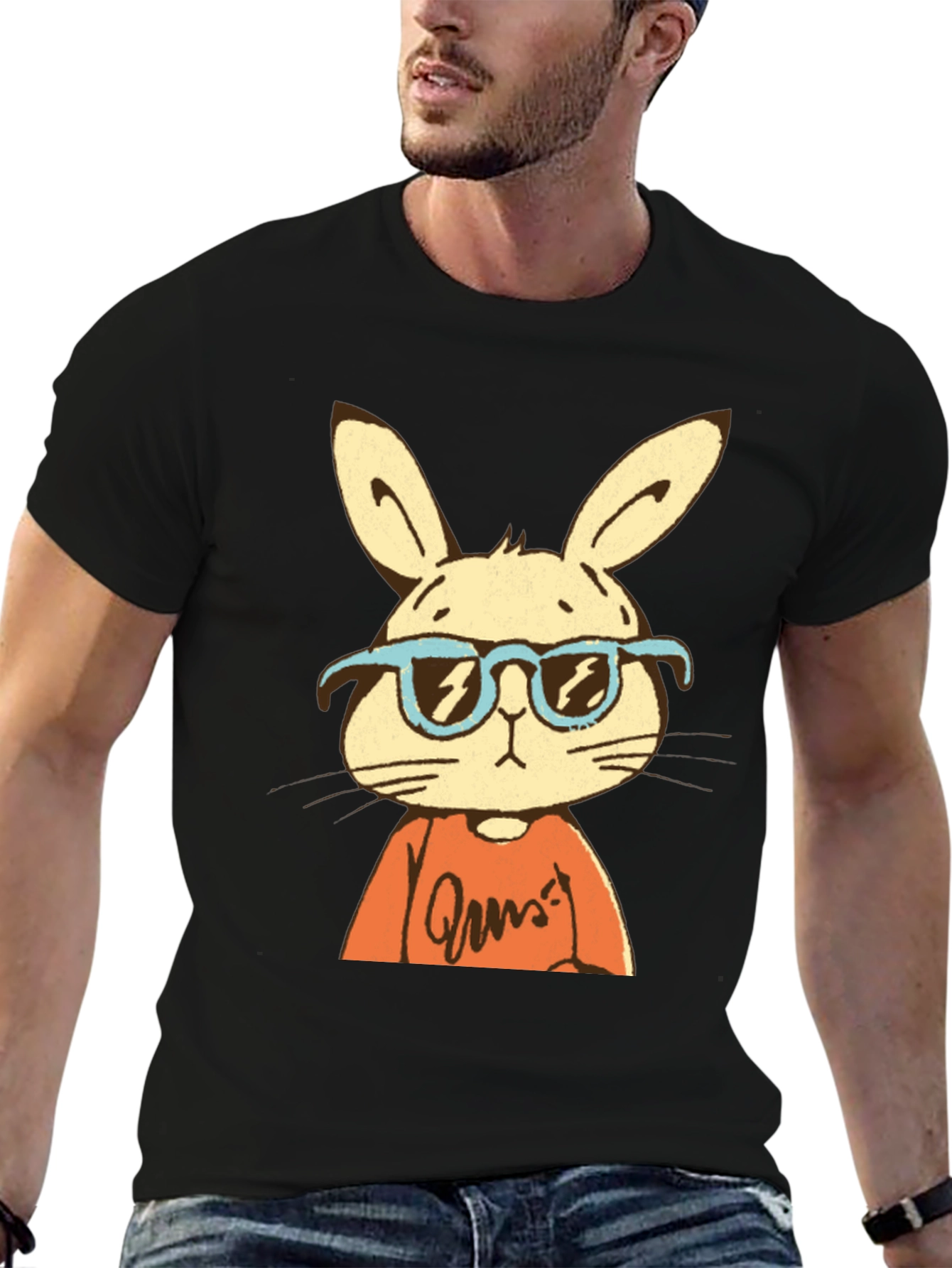 Cool Rabbit Graphic Tee - Casual Style