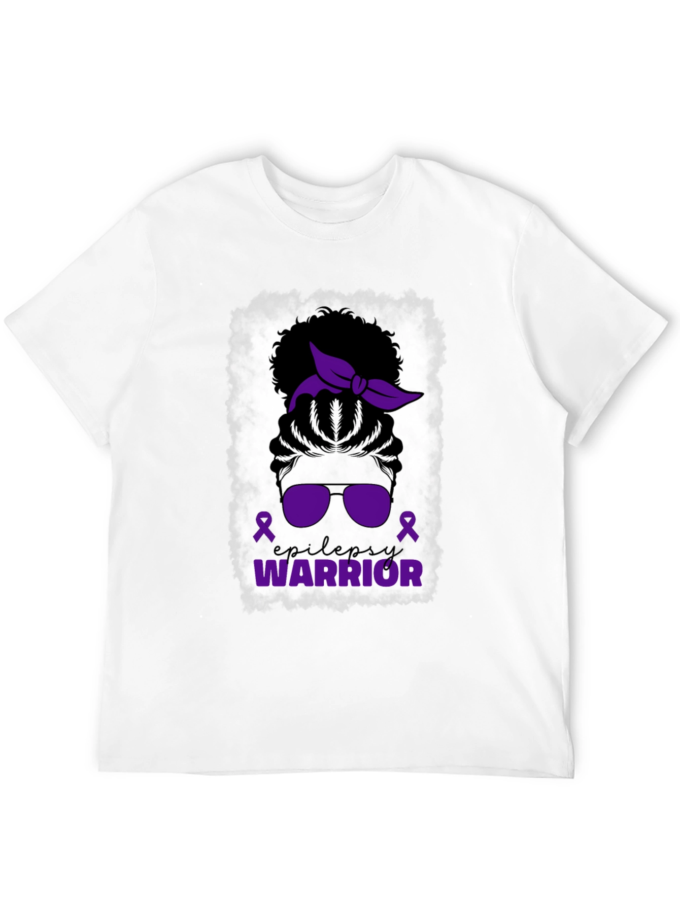Epilepsy Warrior Messy Bun T-Shirt