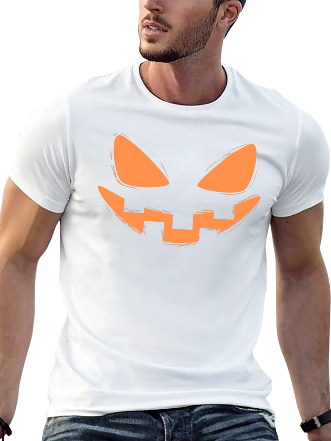 Jack-o-lantern Face Black Halloween T-Shirt