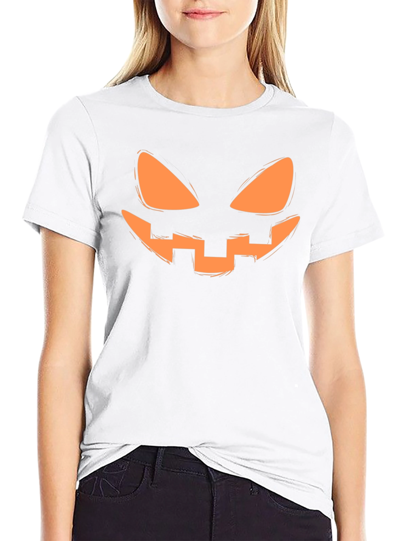 Jack-o-lantern Face Black Halloween T-Shirt