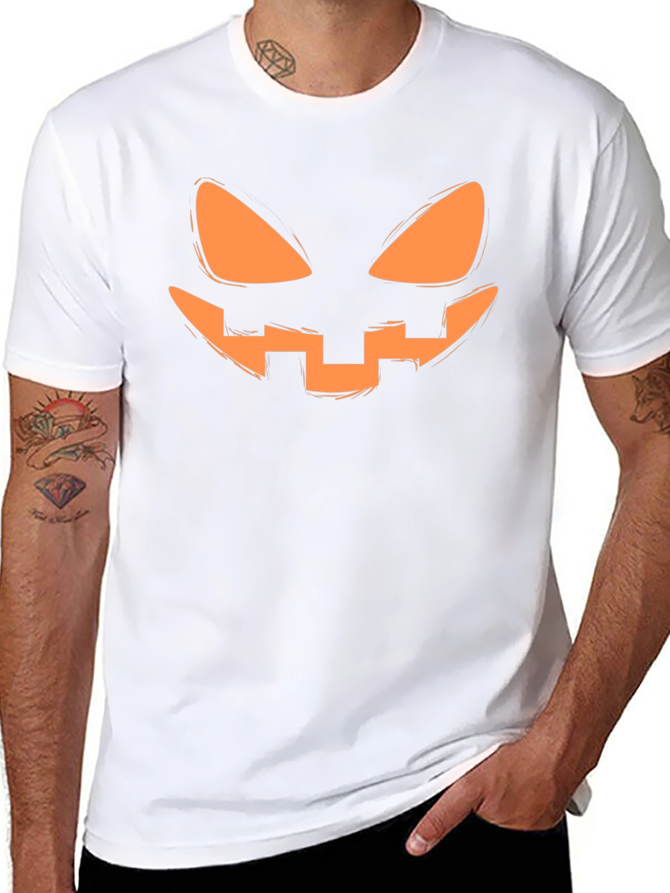 Jack-o-lantern Face Black Halloween T-Shirt