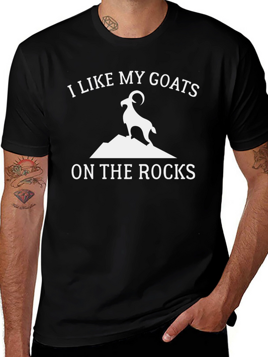 Goat on the Rocks Graphic Tee - Black