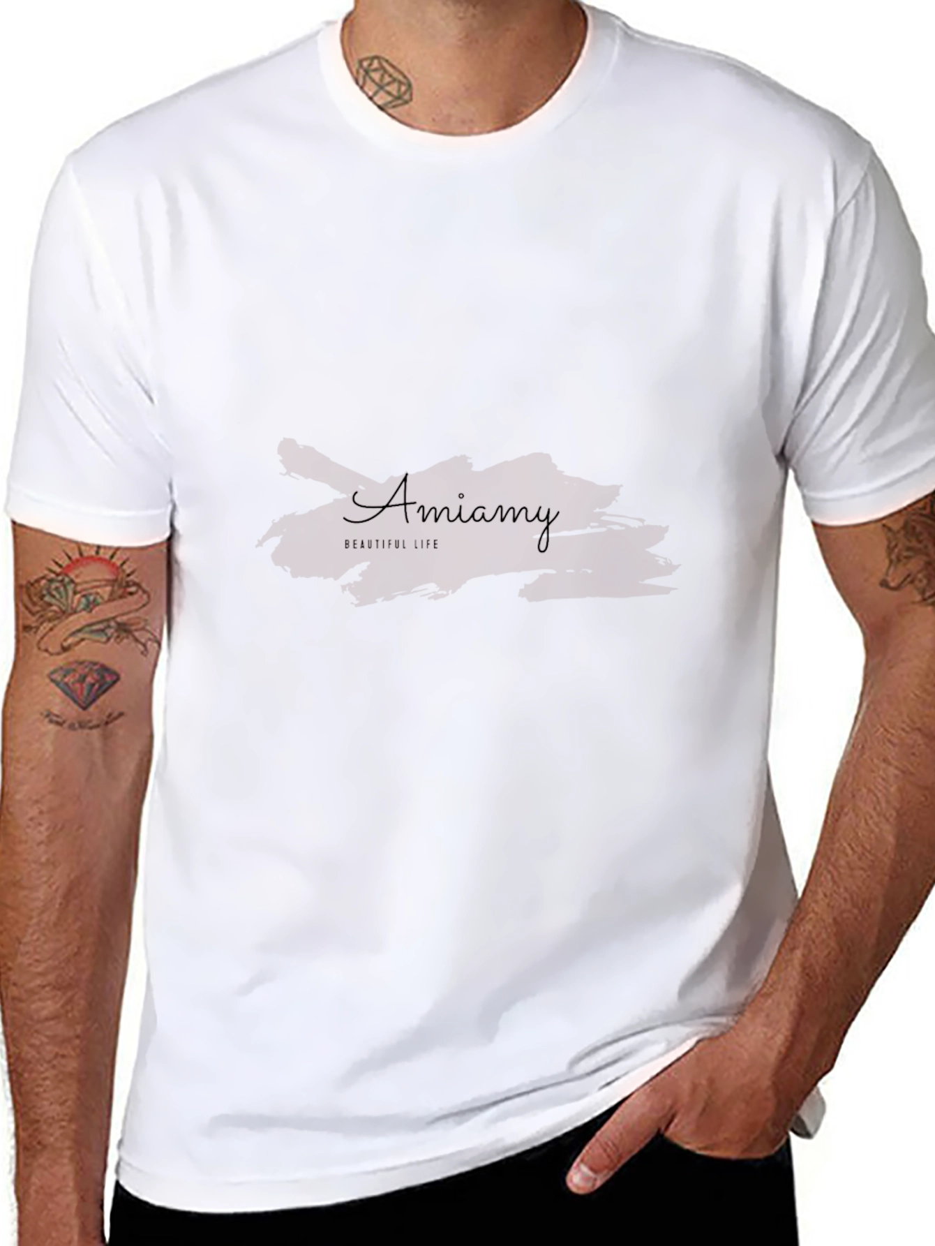 Amiamy Beautiful Life Black T-Shirt