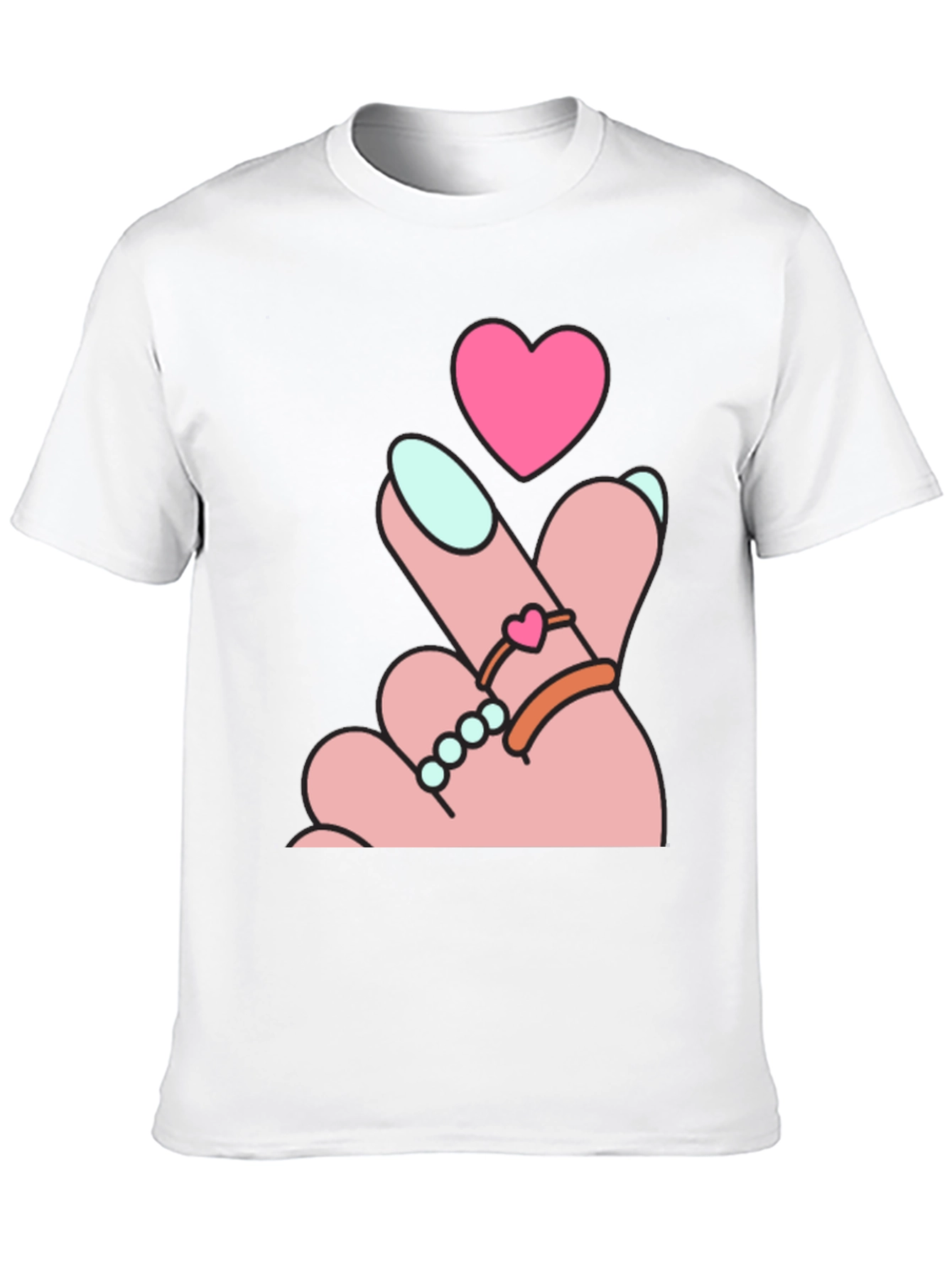 Heart Finger Gesture Graphic Tee