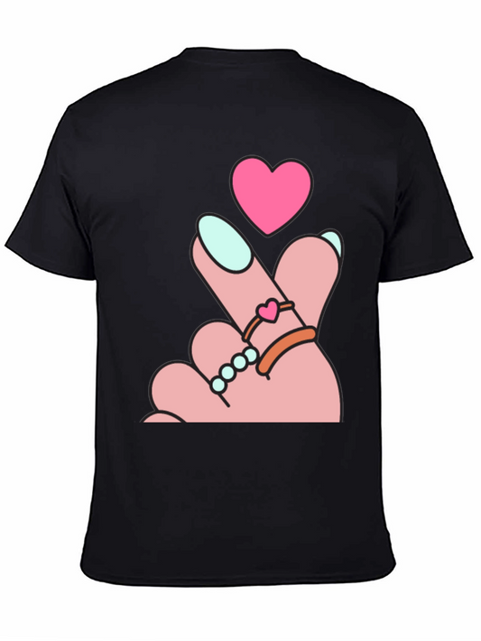 Heart Finger Gesture Graphic Tee