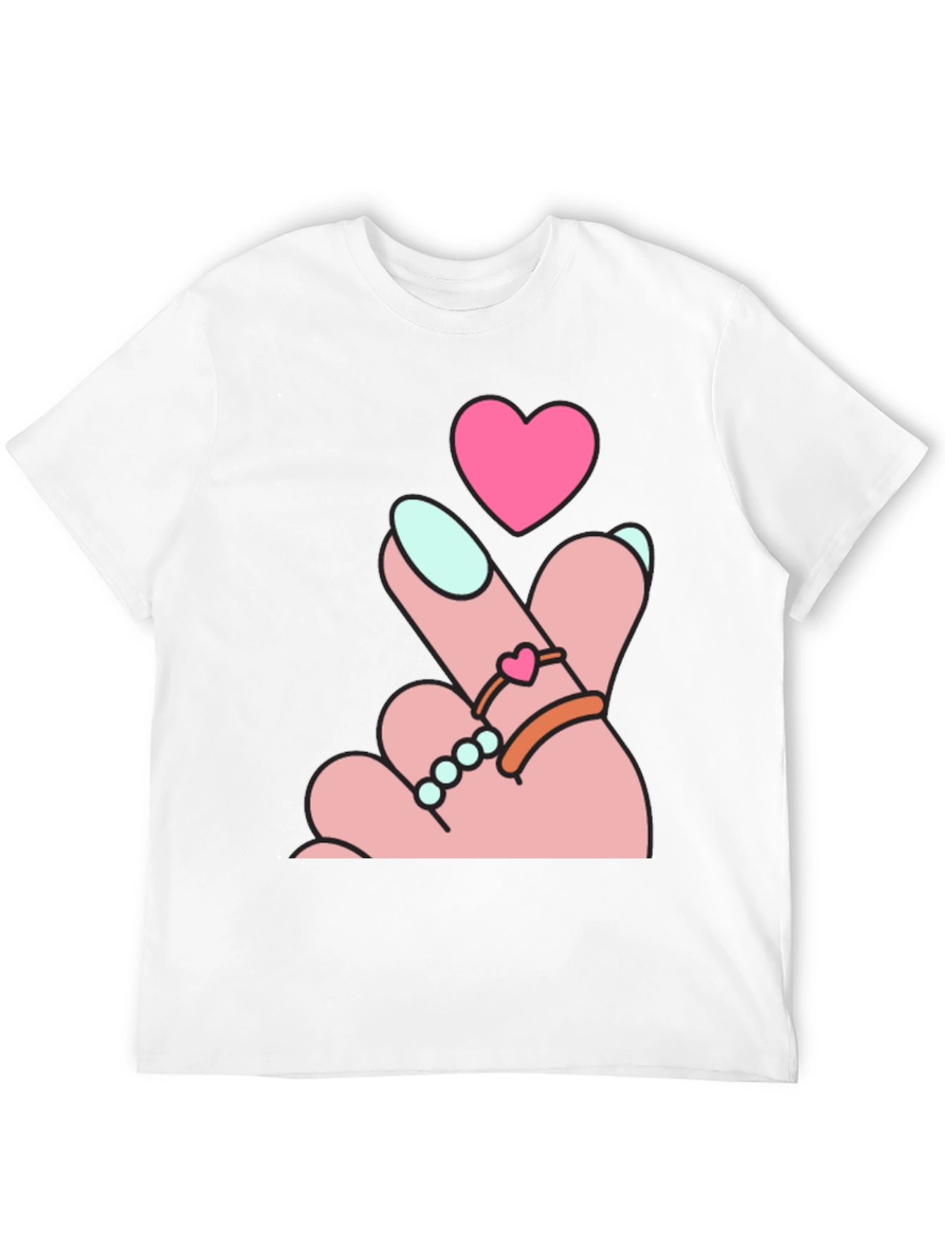 Heart Finger Gesture Graphic Tee