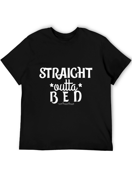 Straight Outta Bed Black T-Shirt