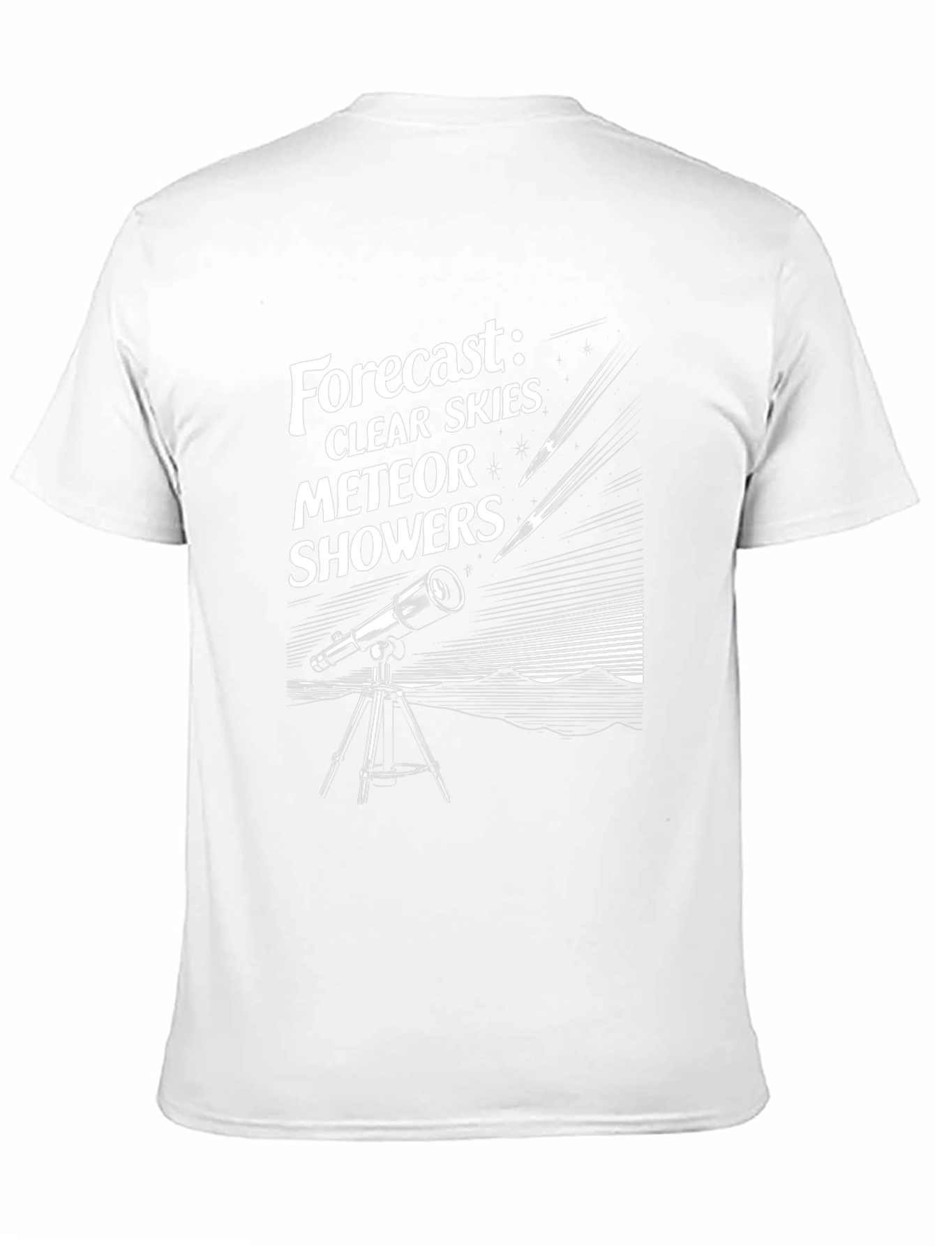Clear Skies Meteor Showers Black Graphic Tee