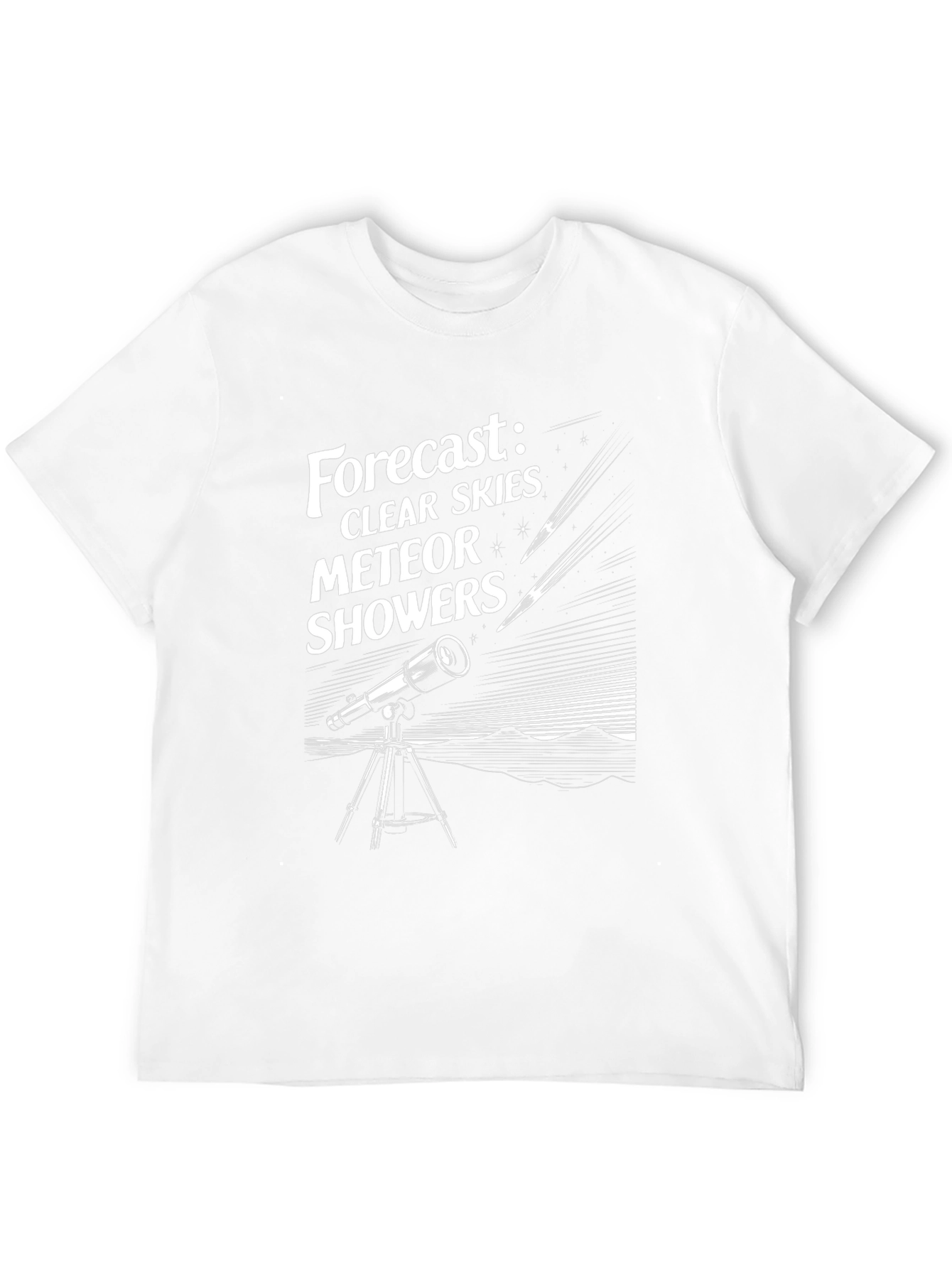 Clear Skies Meteor Showers Black Graphic Tee