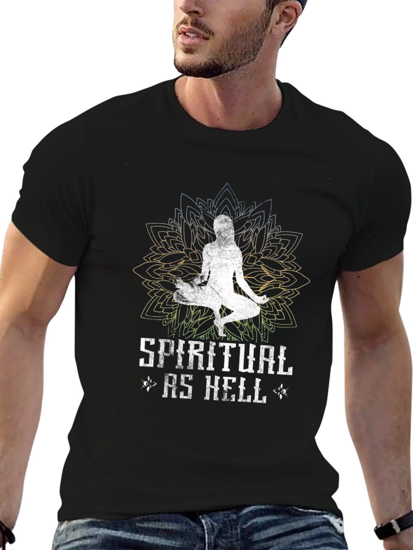 Spiritual As Hell Graphic T-Shirt - Unisex Black Tee
