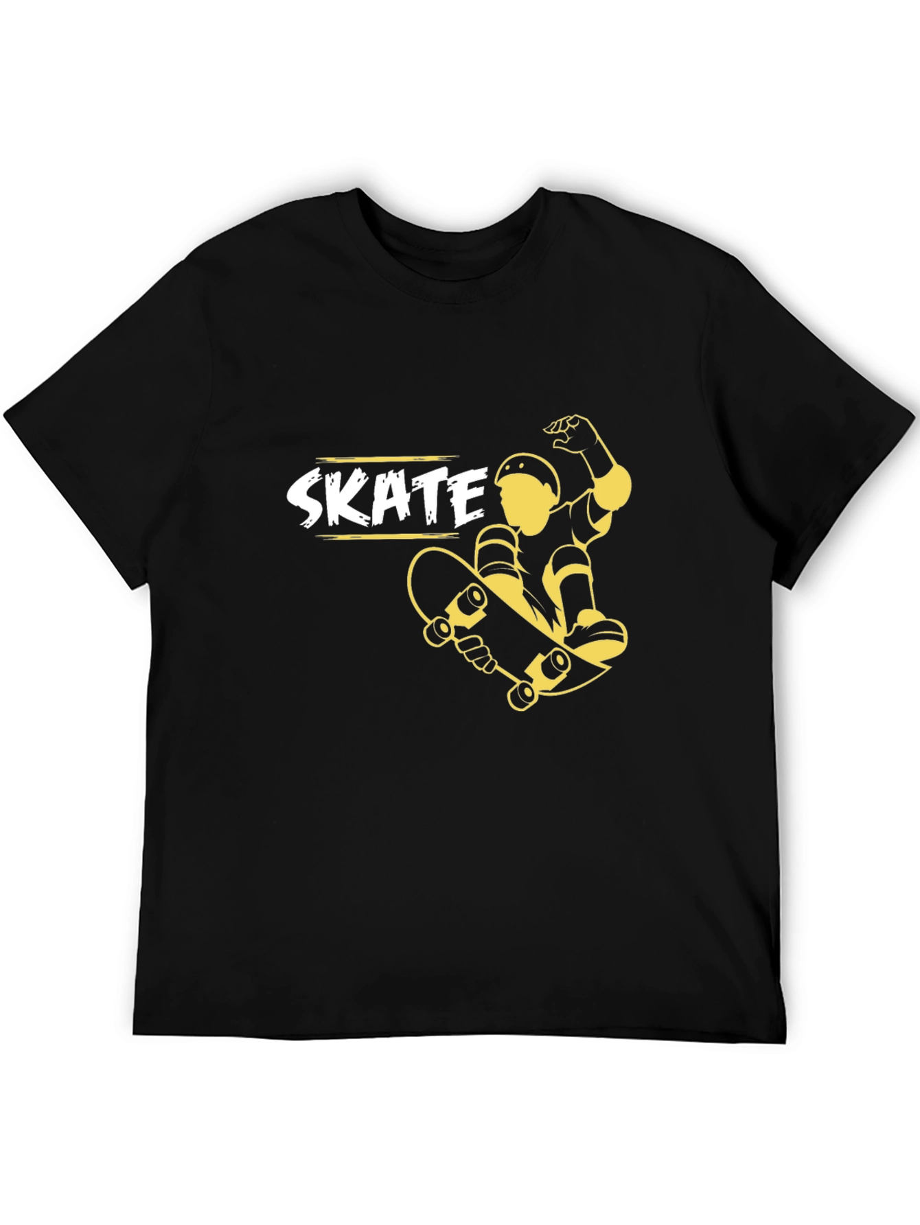 Skate T-Shirt - Black Cotton Skateboard Graphic Tee